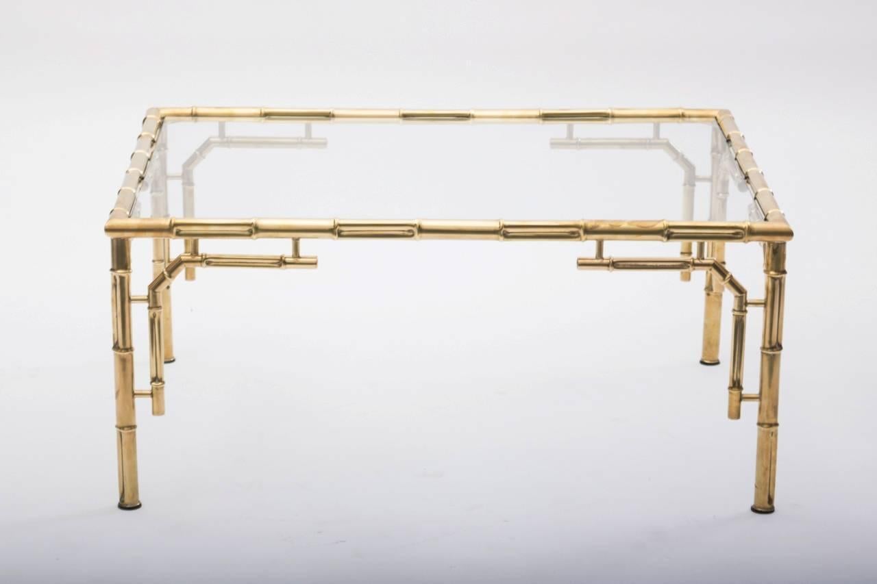 Low table 1970s bamboo effect, Italian work.