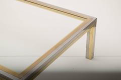 Coffee Table from 1970s in Brass and Chrome