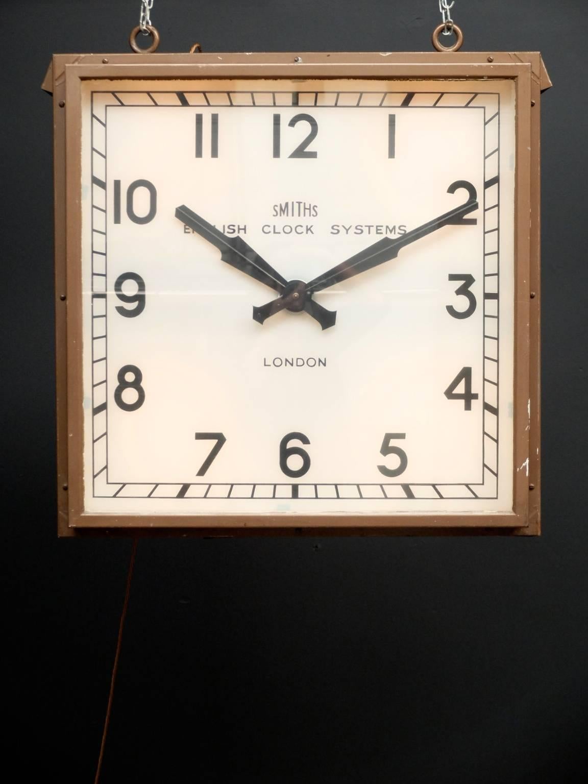 Art Deco Double-Sided Clock