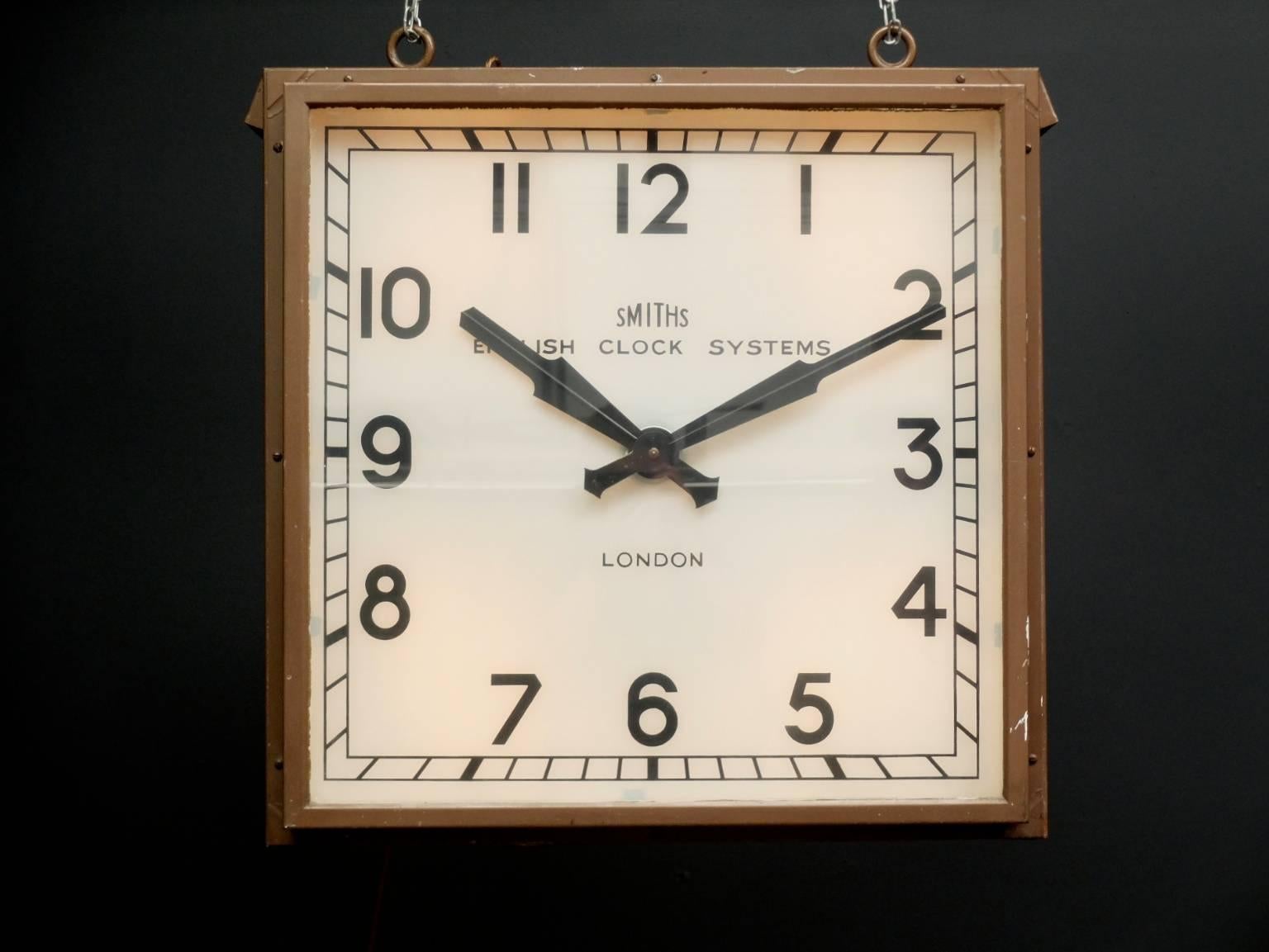 British Double-Sided Clock