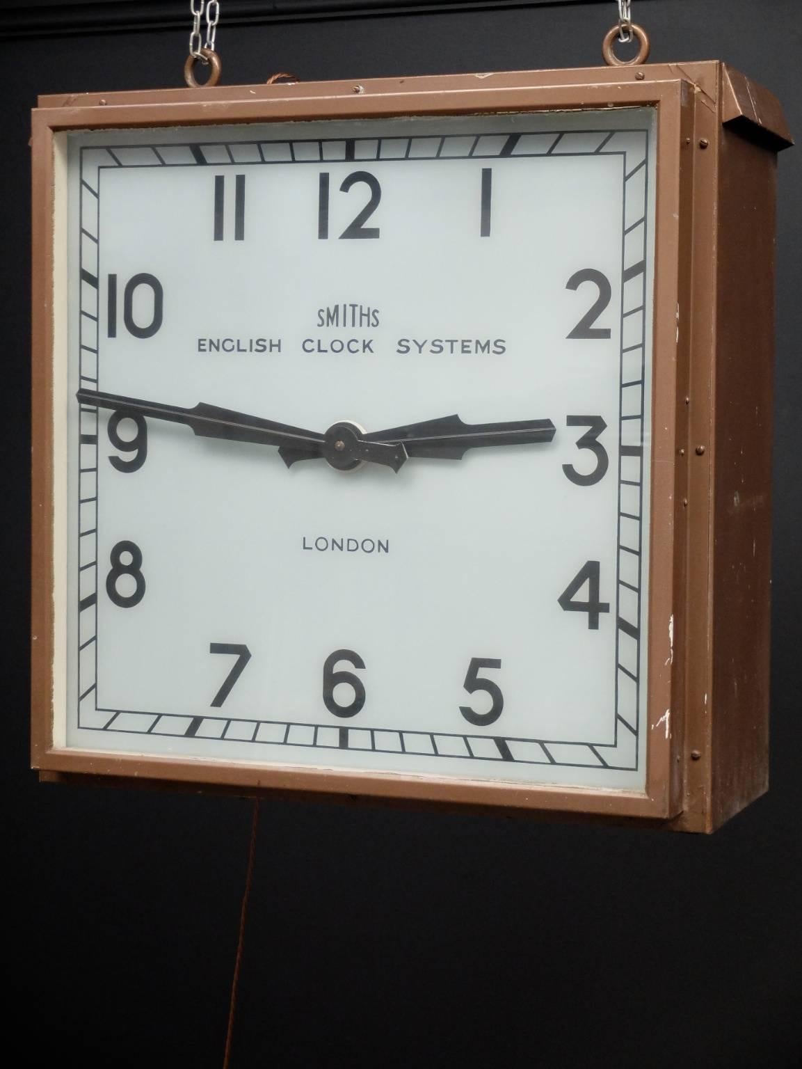 Early 20th Century Double-Sided Clock