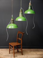 Green Industrial Pendants by Wardle of Manchester