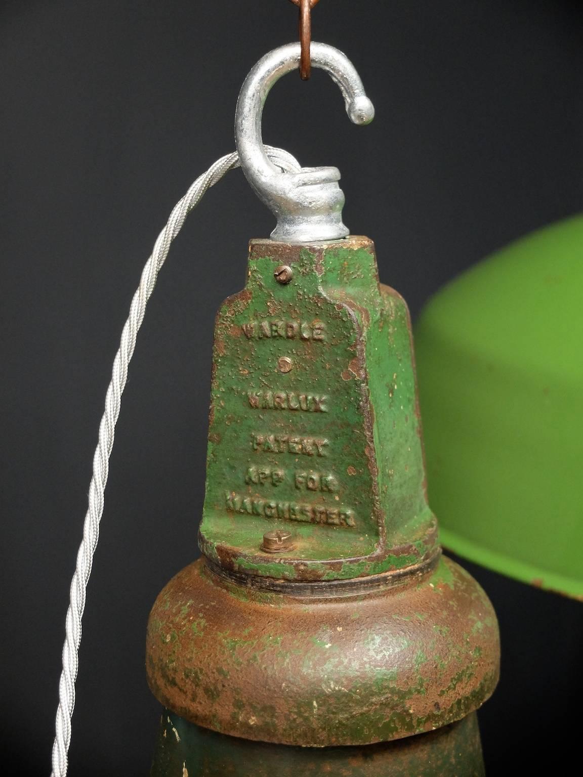 20th Century Green Industrial Pendants by Wardle of Manchester For Sale