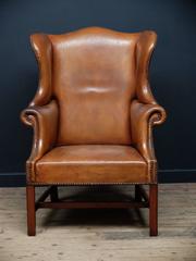 Leather Wingback Armchair