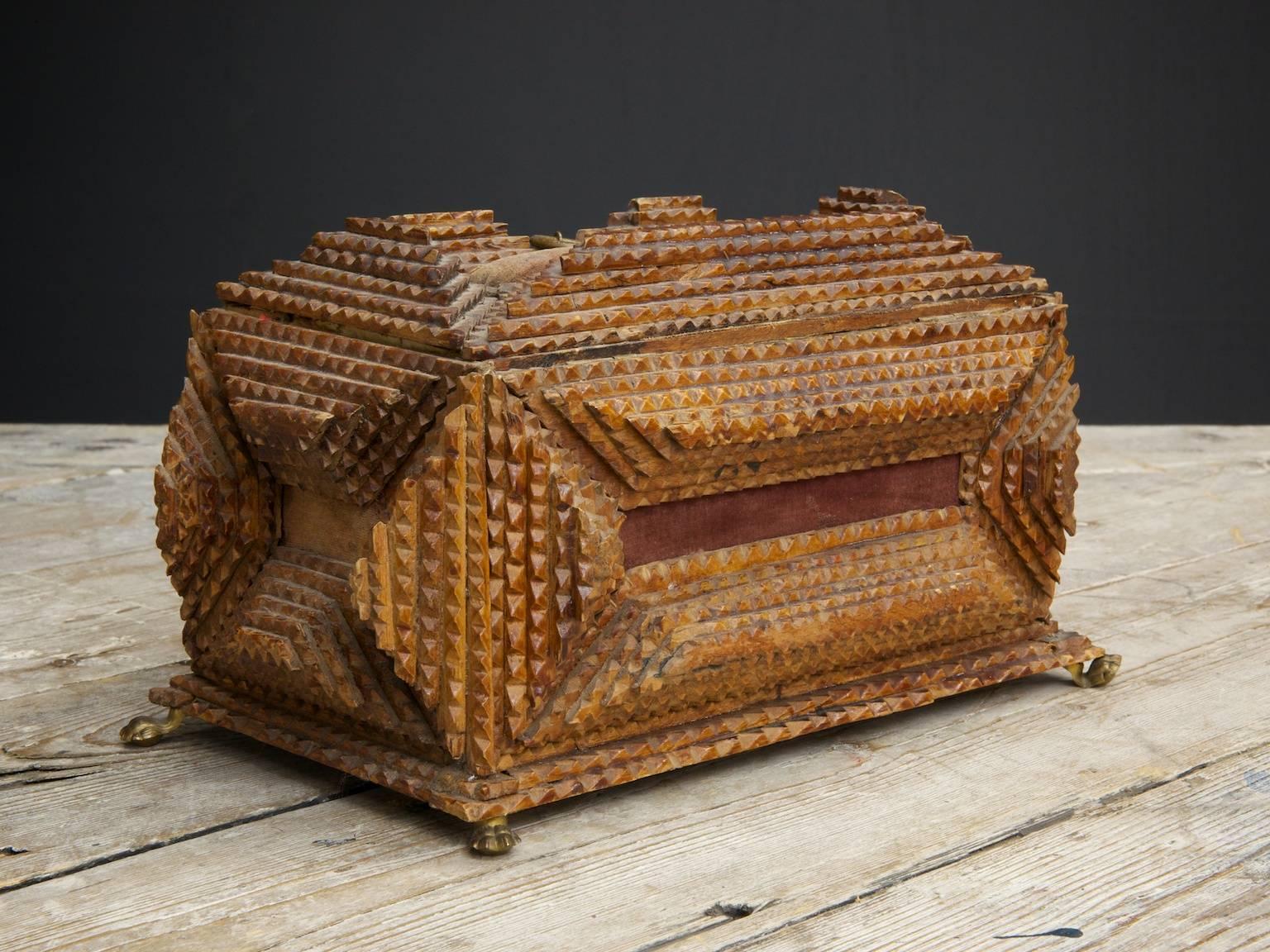 Folk Art Tramp Art Box