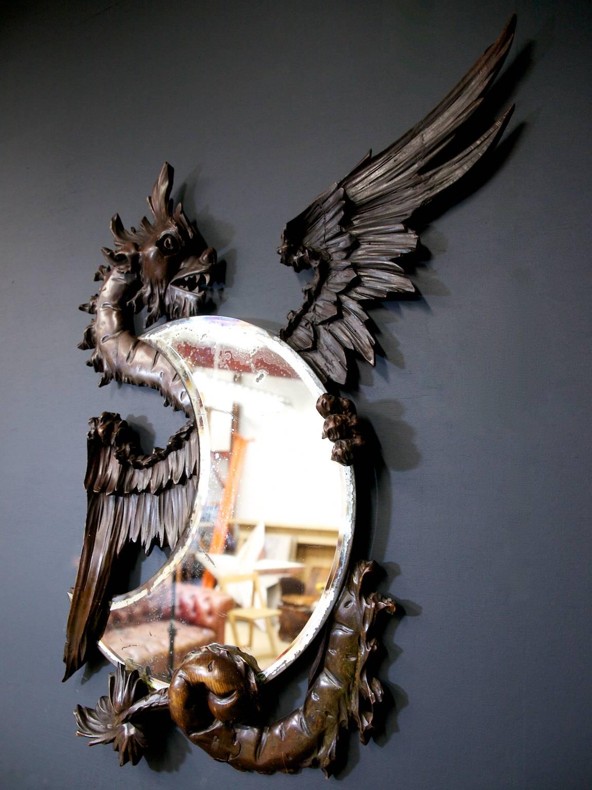French Viardot Dragon Mirror
