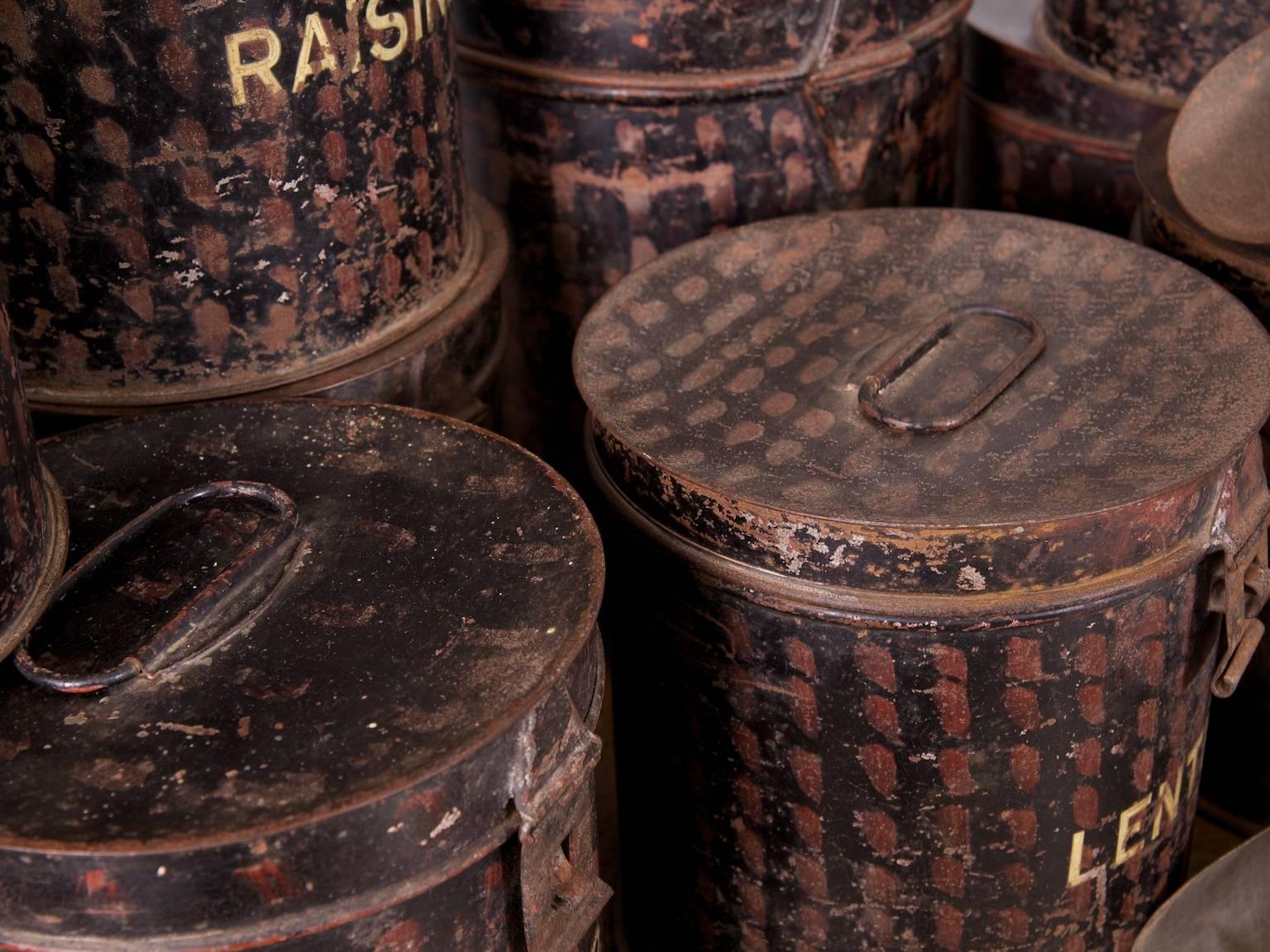19th Century Grocers Tins For Sale