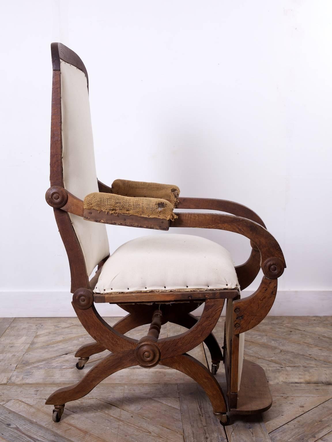 Victorian Oak Reclining Chair