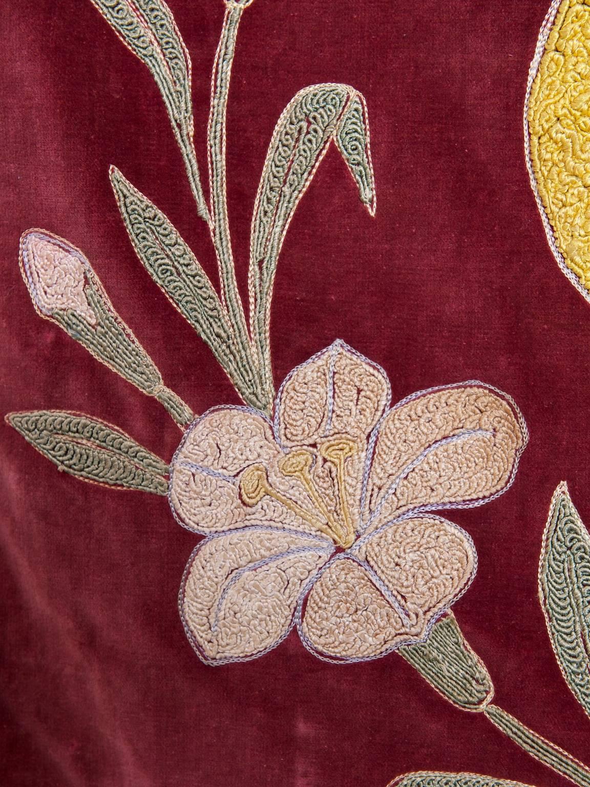 British Embroidered Velvet Banner