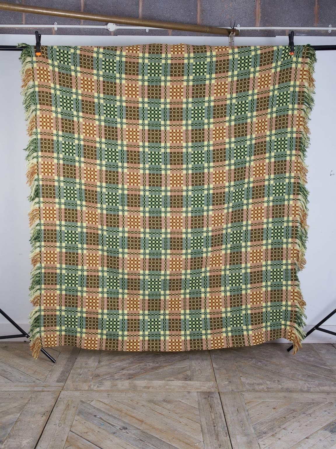 Mid-Century Modern Caernarfon Welsh Blanket For Sale