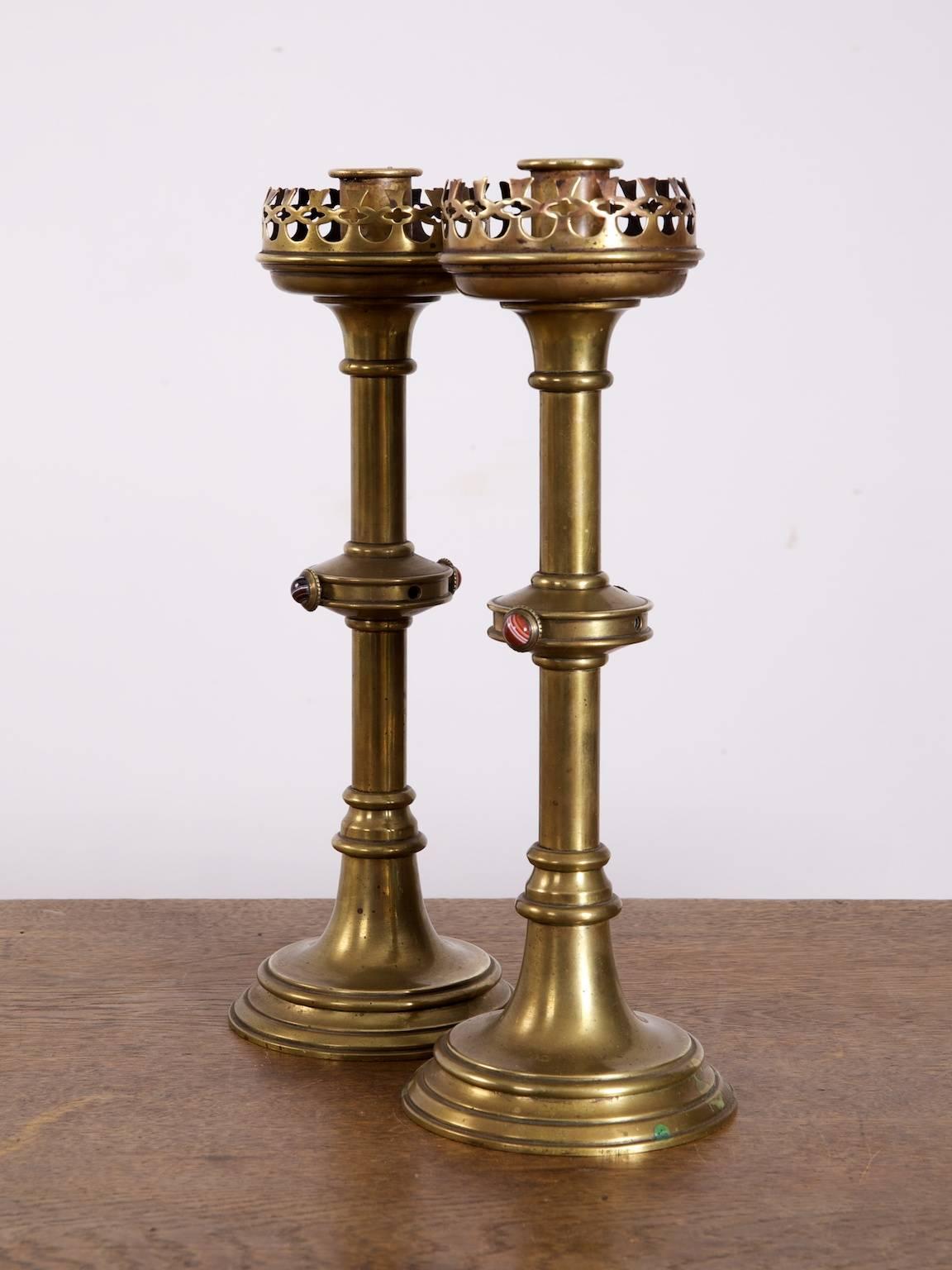 Gothic Candle Sticks In Good Condition For Sale In Llandudno, Conwy