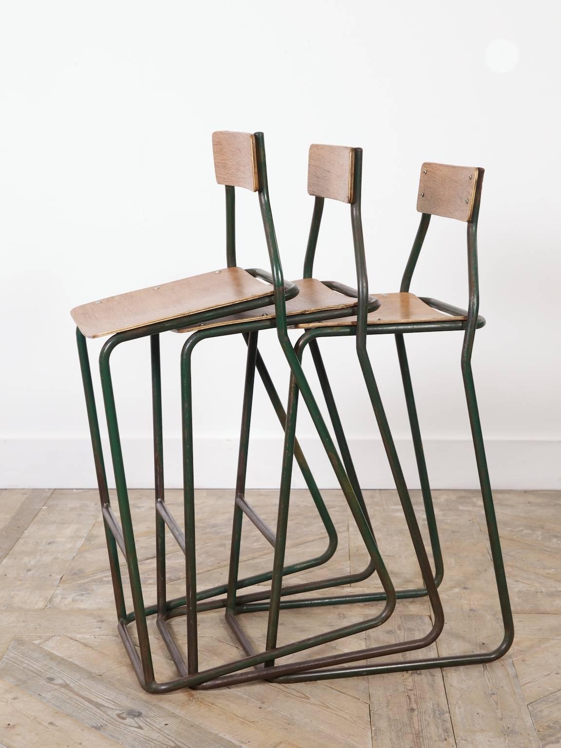 Tall Stacking Chairs In Good Condition In Llandudno, Conwy