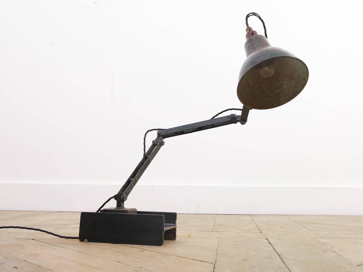 20th Century Articulated Industrial Lamp For Sale