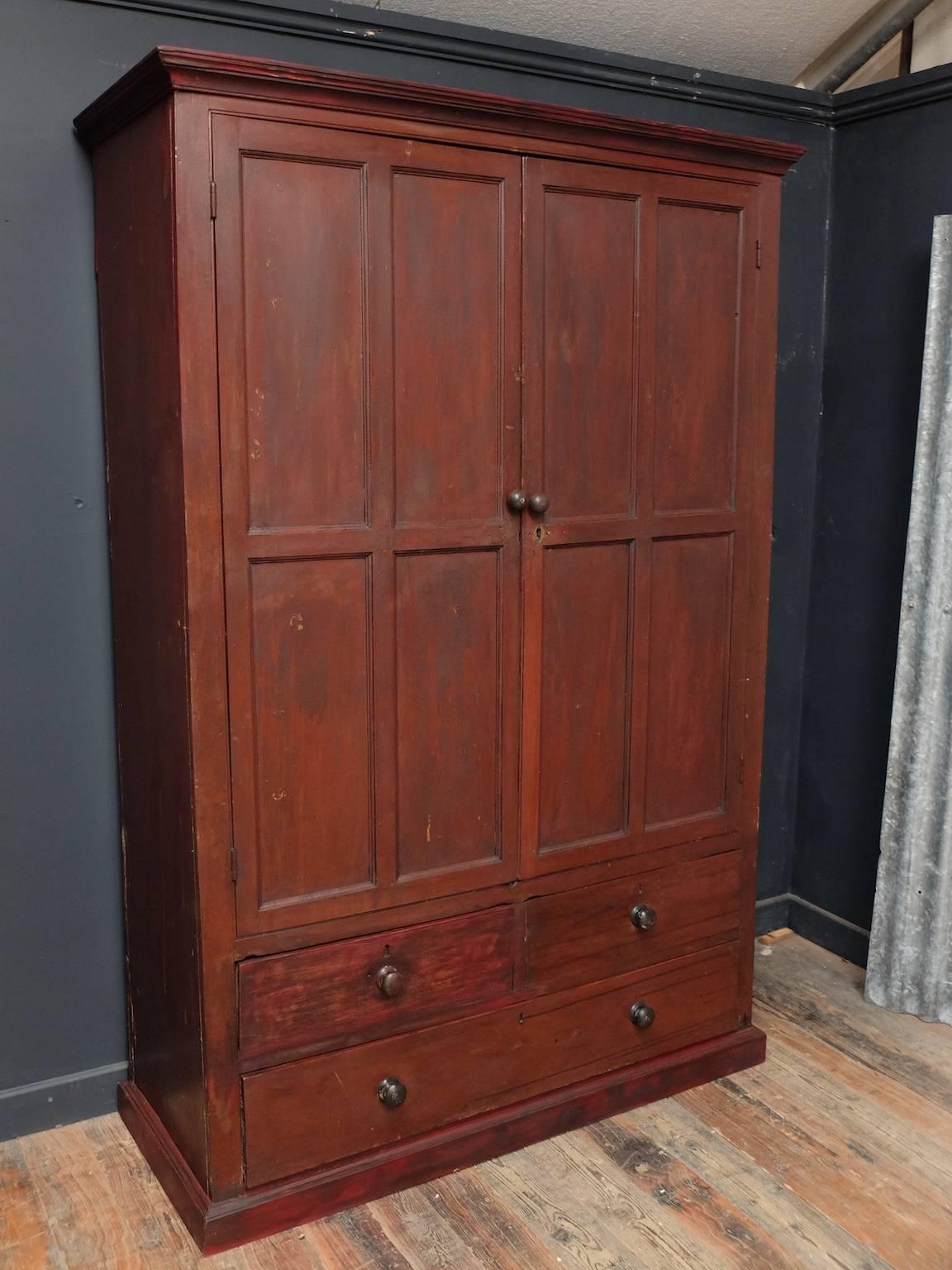 British Painted Pine Irish Cupboard