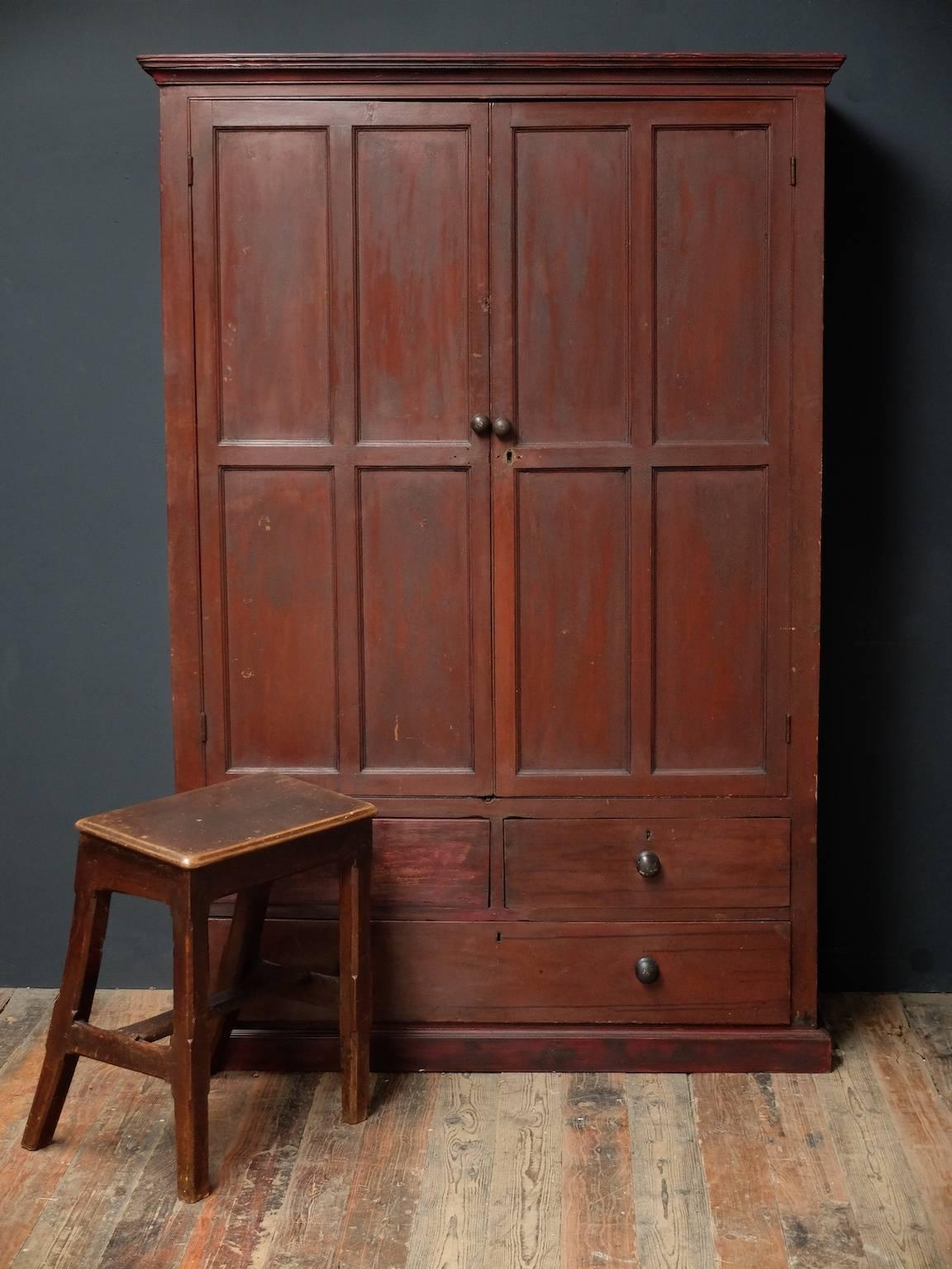 20th Century Painted Pine Irish Cupboard