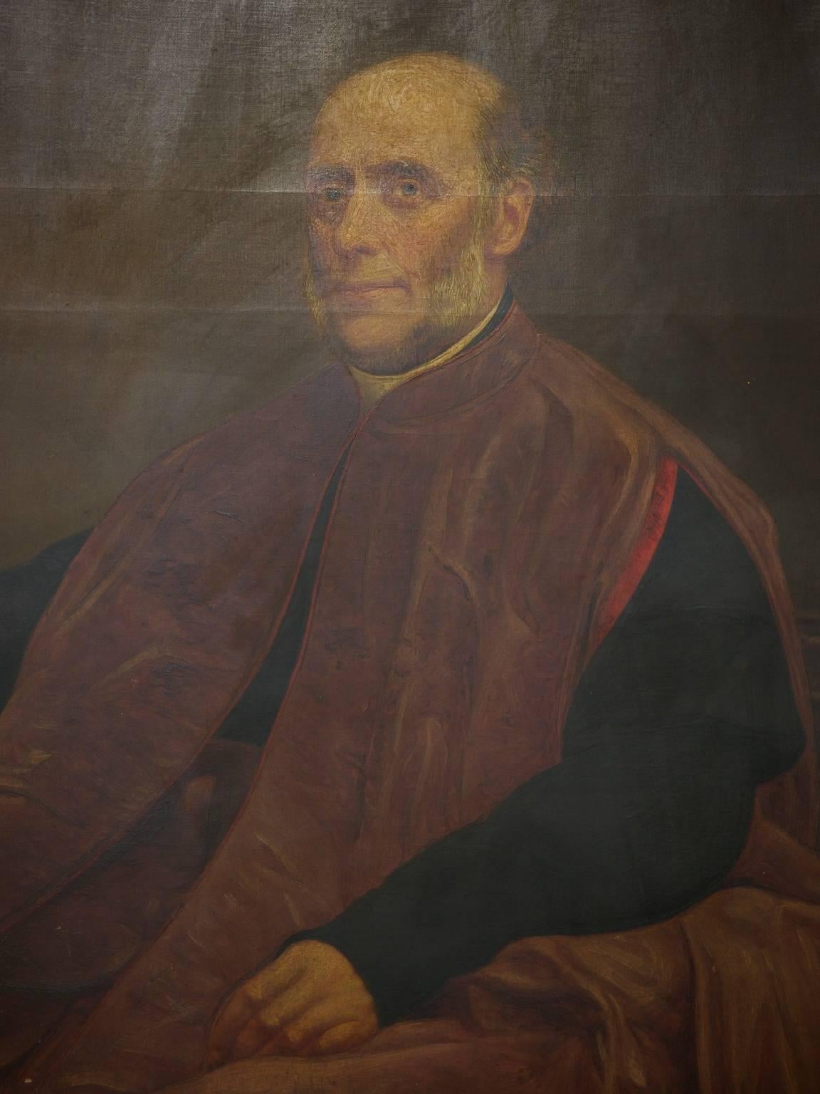 Large Portrait of a Clergyman In Good Condition For Sale In Llandudno, Conwy