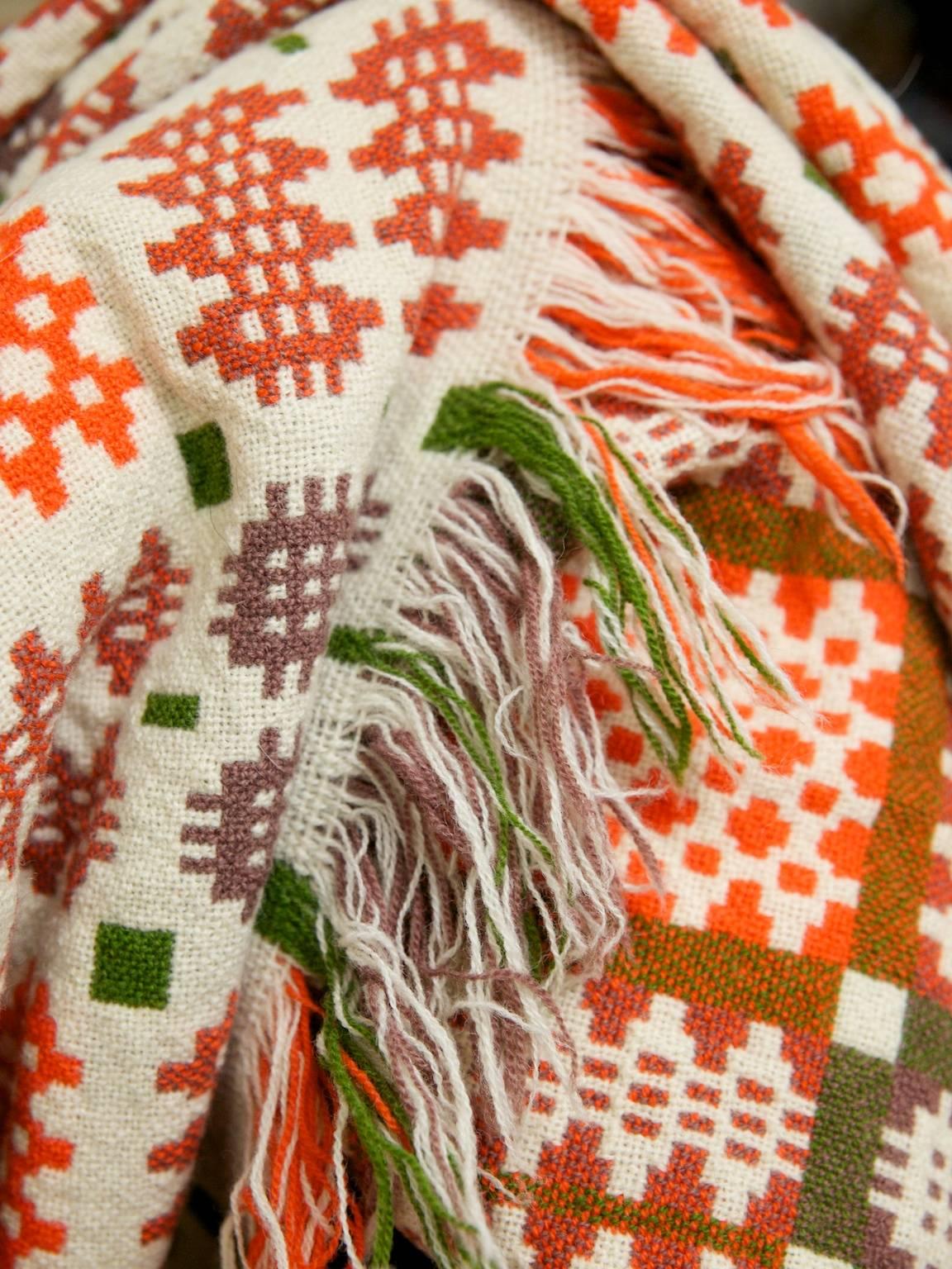 Mid-Century Modern Welsh Tapestry Blanket For Sale