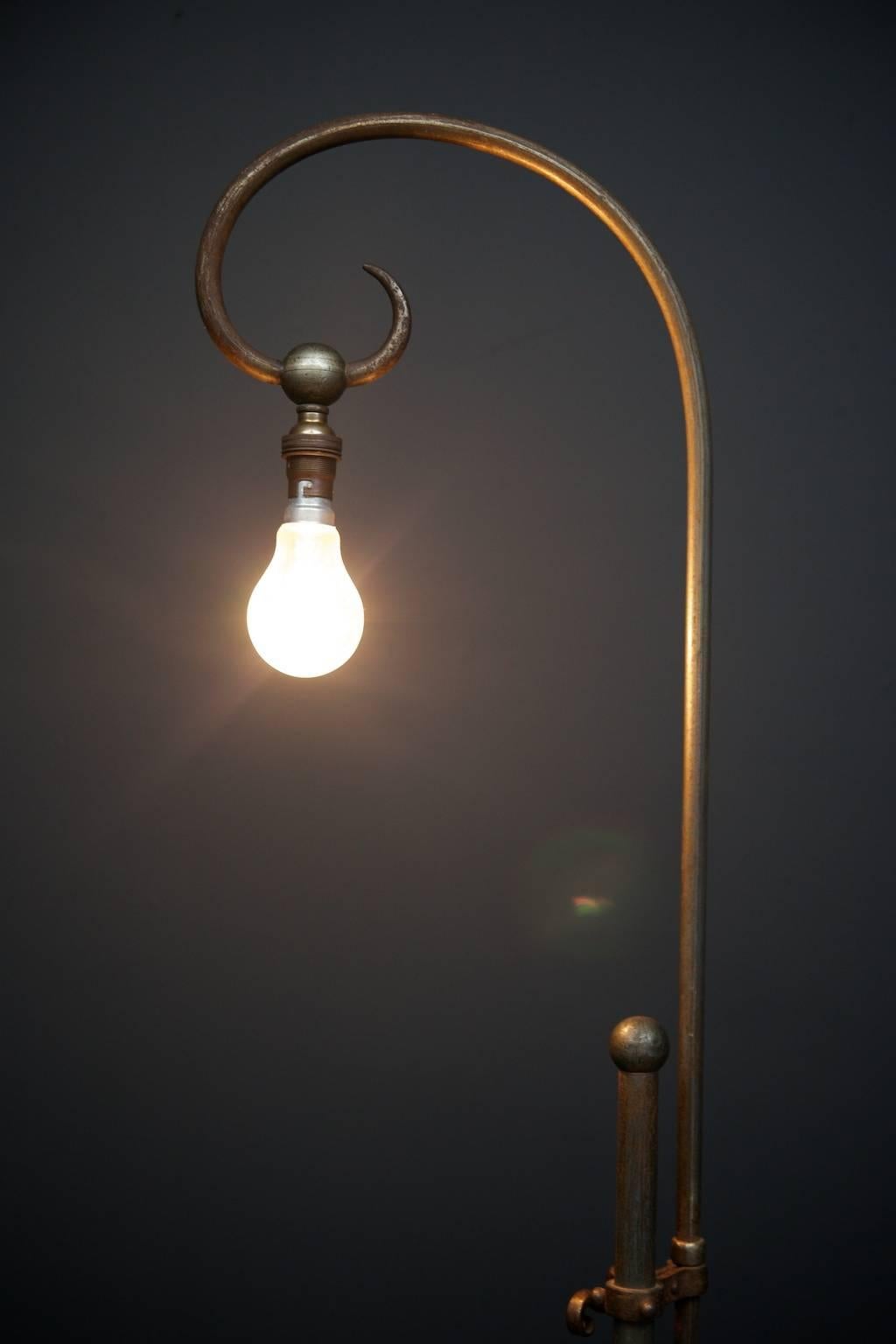 Art Deco Wrought Iron Floor Lamp by Daniel Yelin
