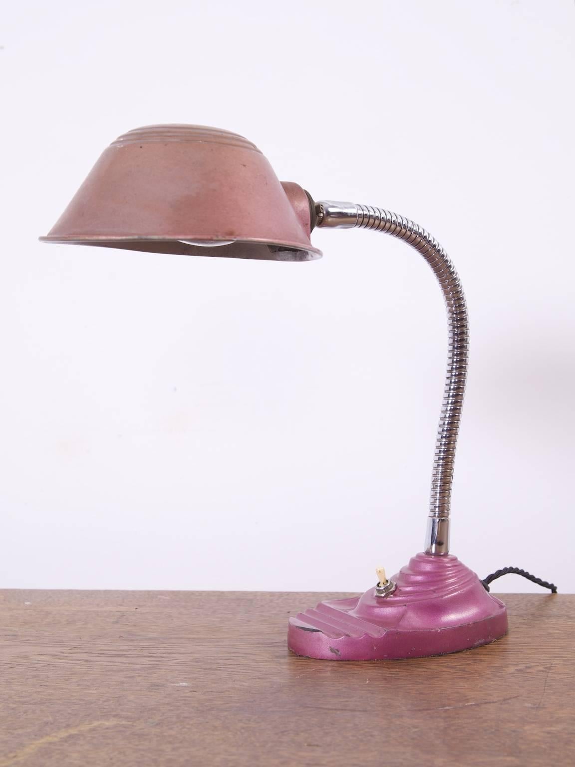 20th Century Pink Desk Lamp