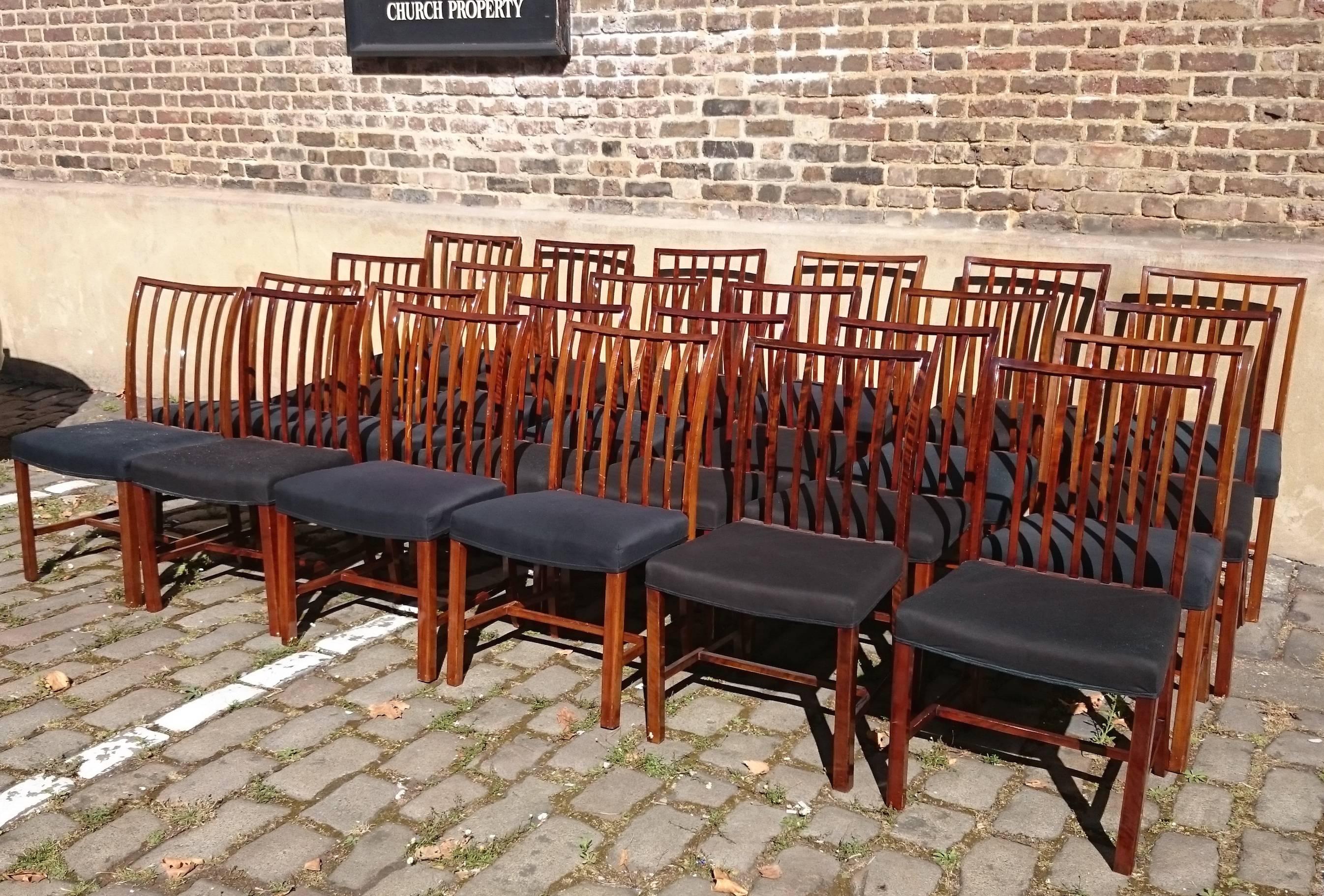 24 Swedish Dining Chairs In Good Condition For Sale In Gloucestershire, GB