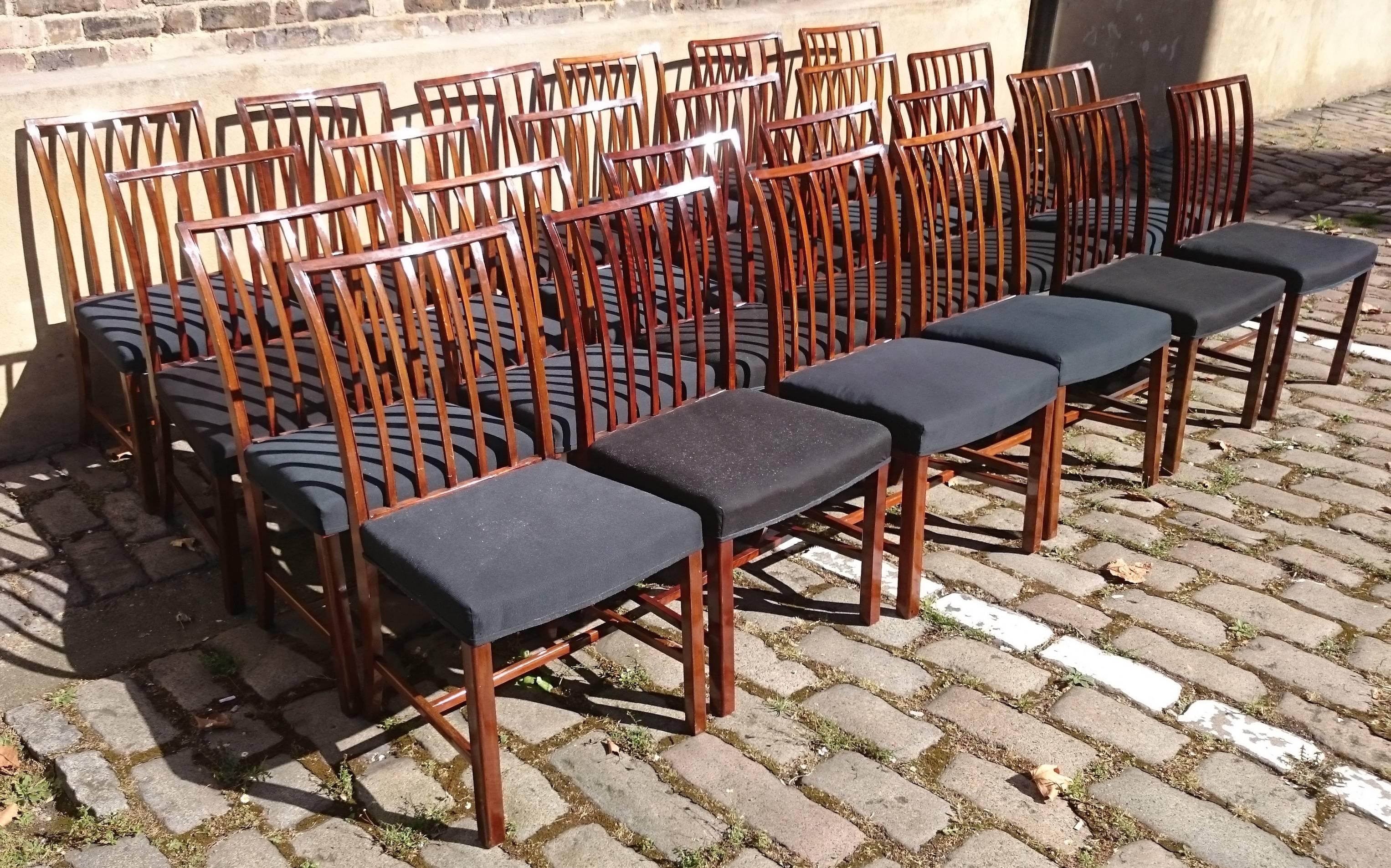 20th Century 24 Swedish Dining Chairs For Sale