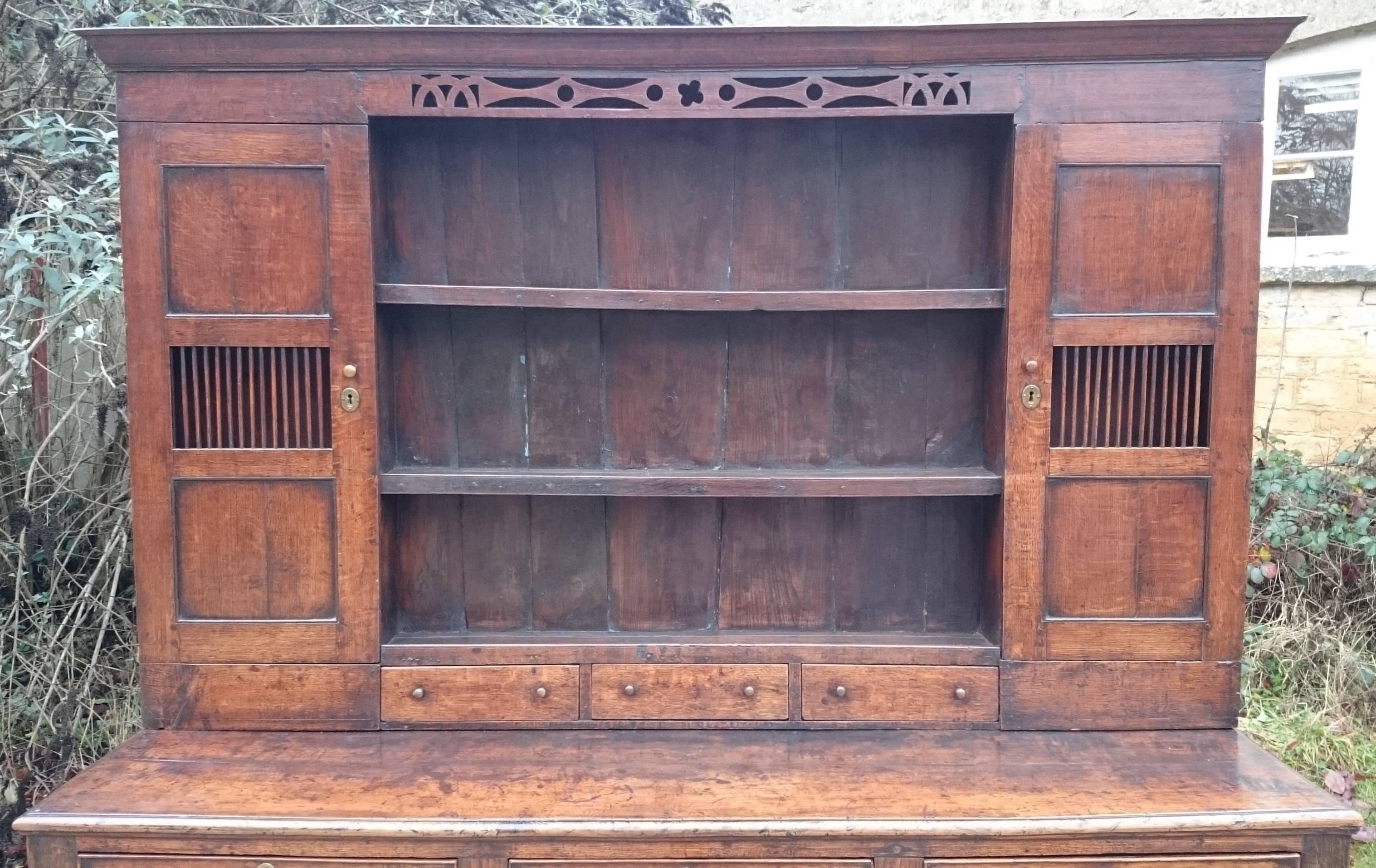 George II Period Mid-18th Century Antique Oak Dresser 3