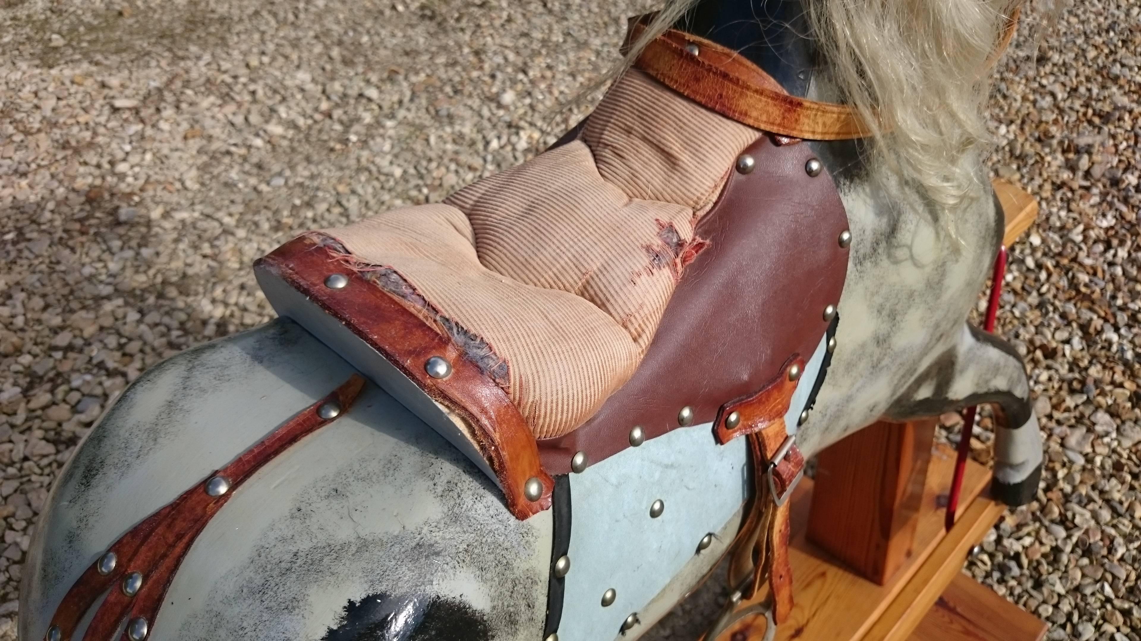 20th Century Handmade Hand-Painted Large Rocking Horse By Collinson of Liverpool For Sale