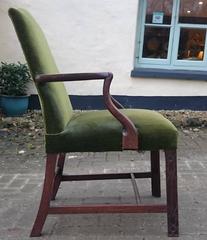 19th Century Gainsborough Library Chair in the Manner of Thomas Chippendale