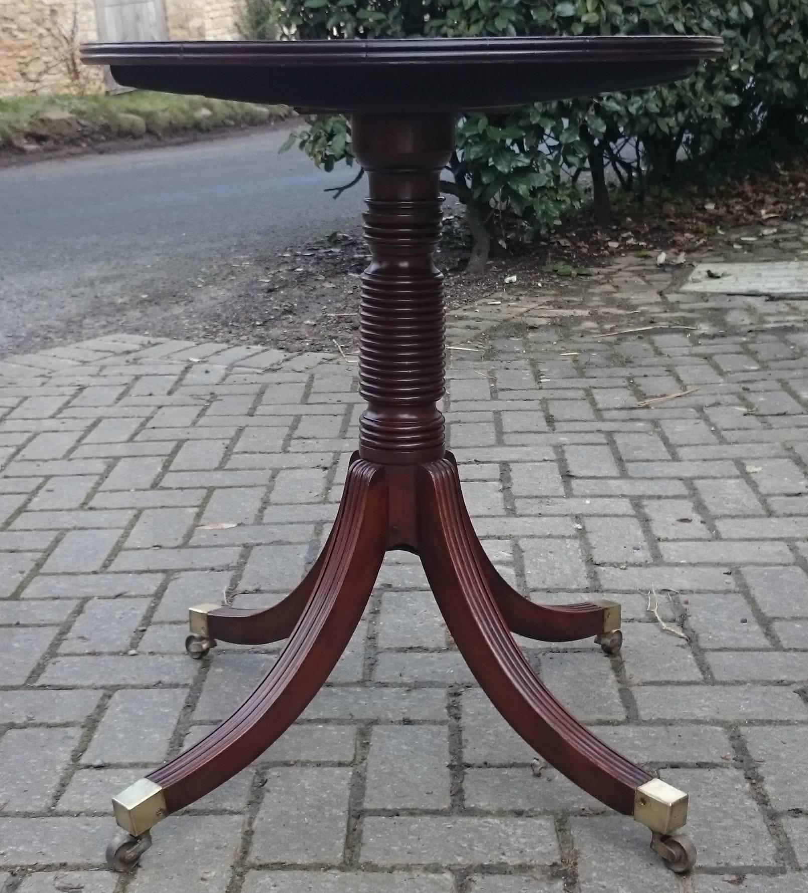 Antique George III Period Mahogany Four-Leg Wine Table Lamp Table Tea Table 4