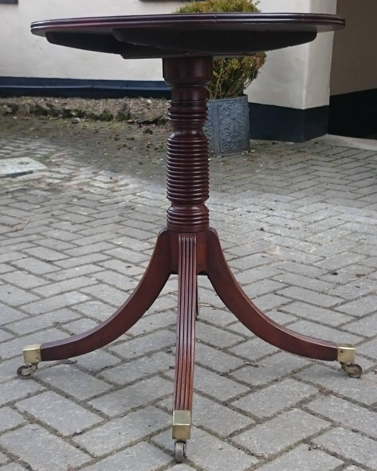 Antique George III Period Mahogany Four-Leg Wine Table Lamp Table Tea Table 5