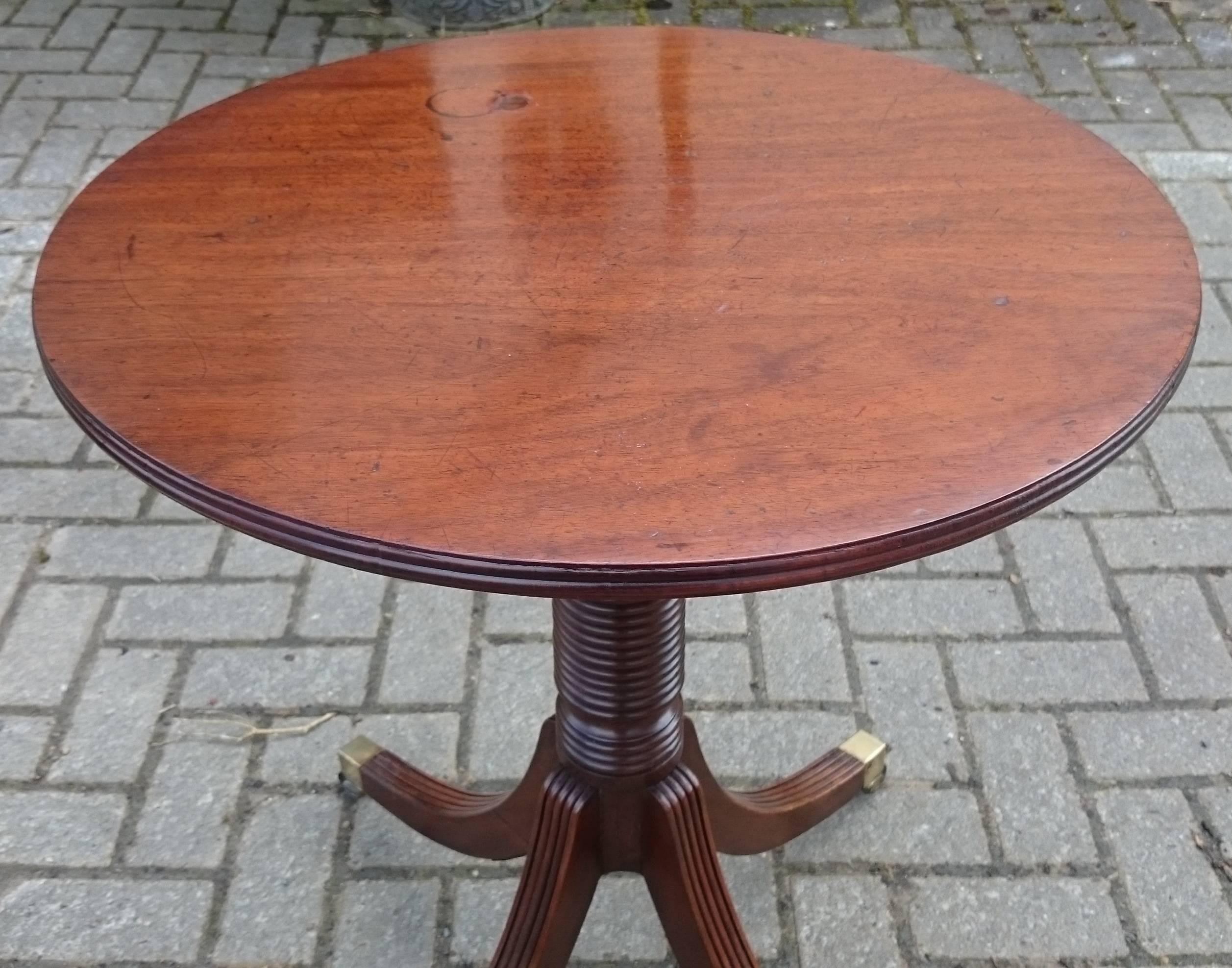 Antique George III Period Mahogany Four-Leg Wine Table Lamp Table Tea Table 1