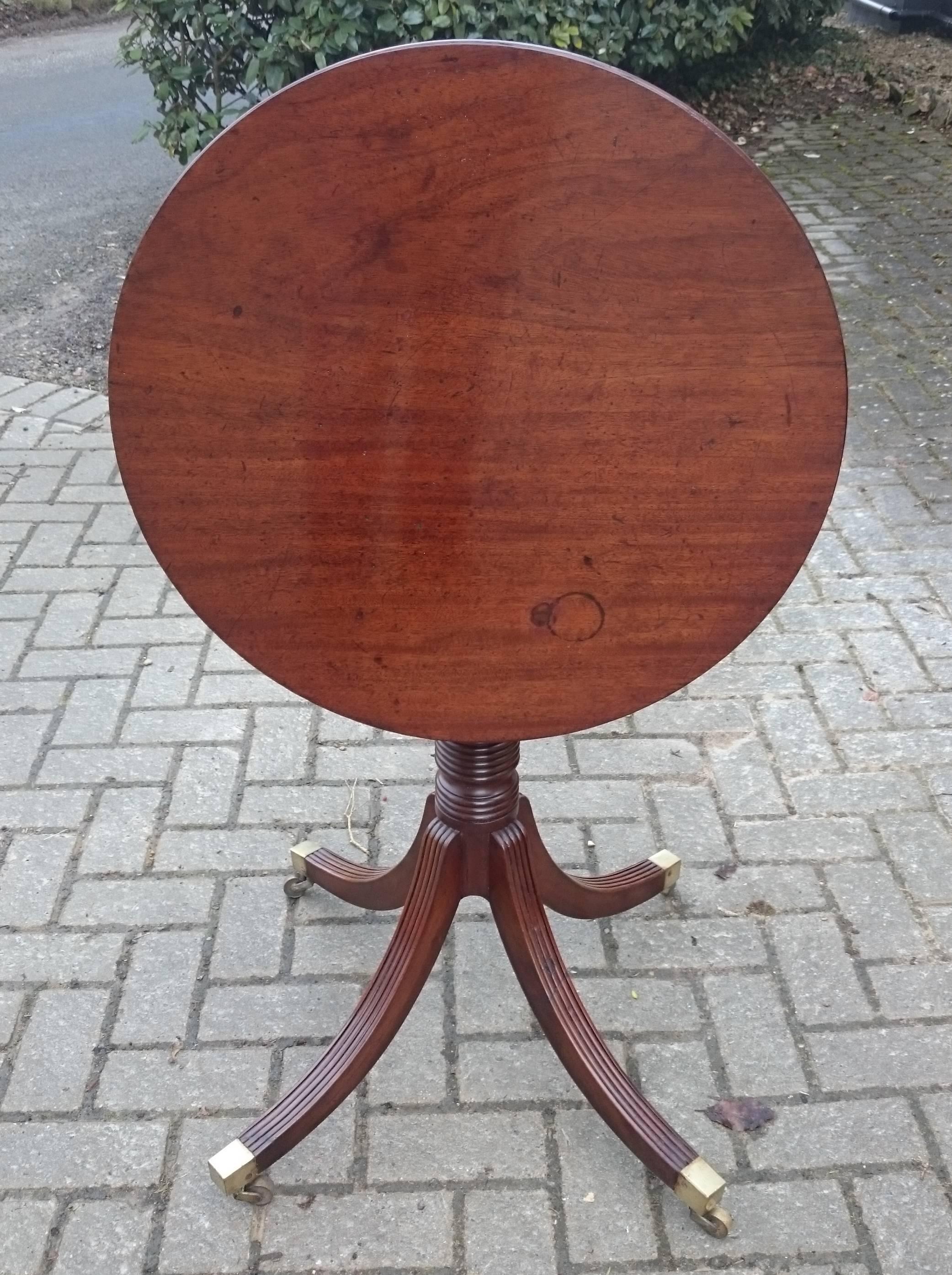 Antique George III Period Mahogany Four-Leg Wine Table Lamp Table Tea Table 2