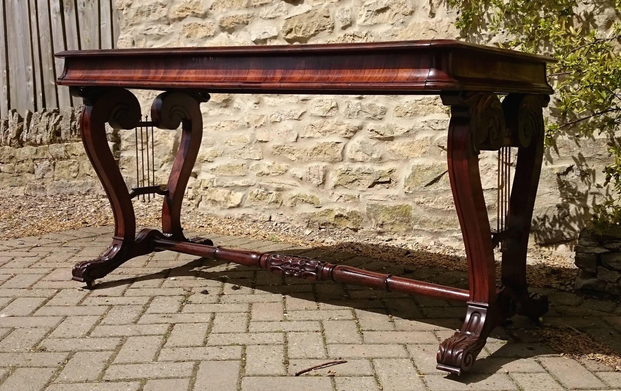 19th Century Regency Rosewood Library Table or Sofa Table of Exceptional Quality 2