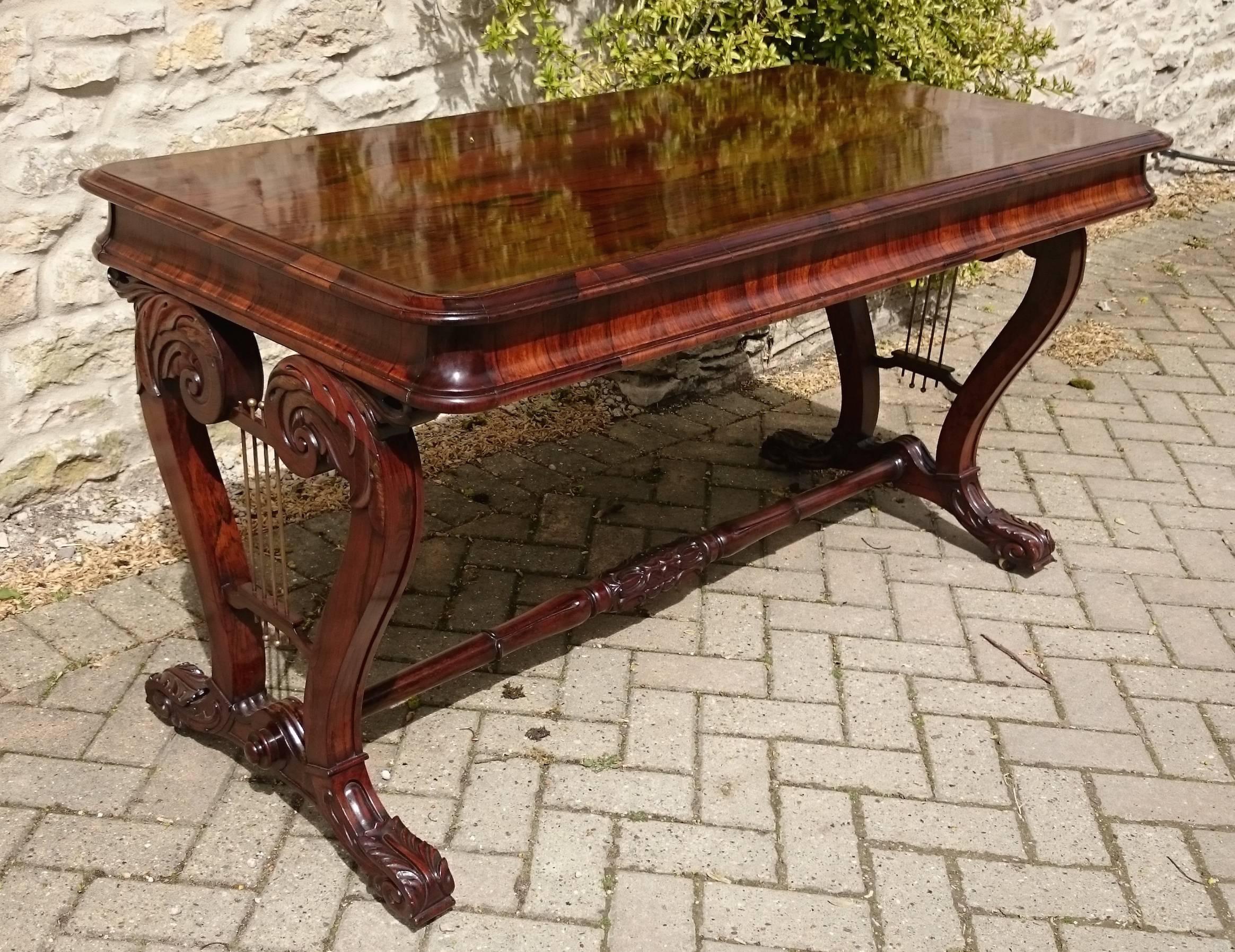 19th Century Regency Rosewood Library Table or Sofa Table of Exceptional Quality In Excellent Condition In Gloucestershire, GB