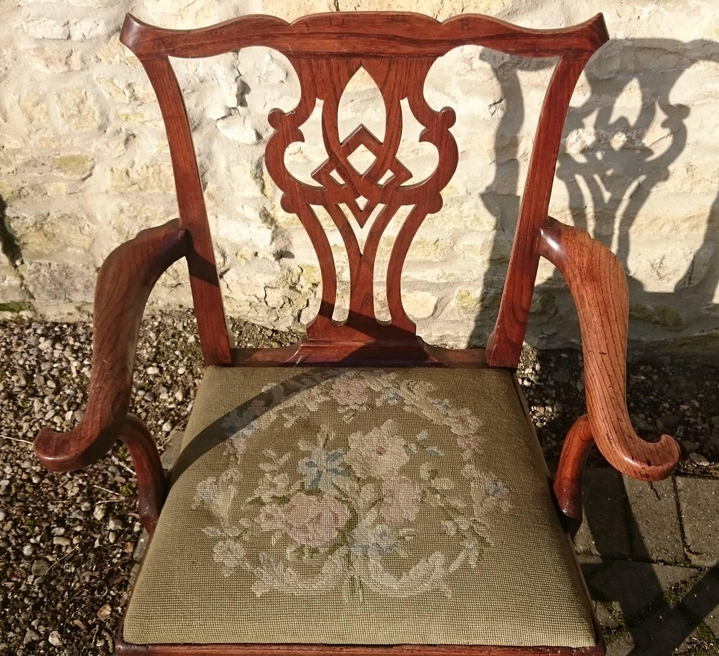 18th Century George III Period Antique Armchair 2