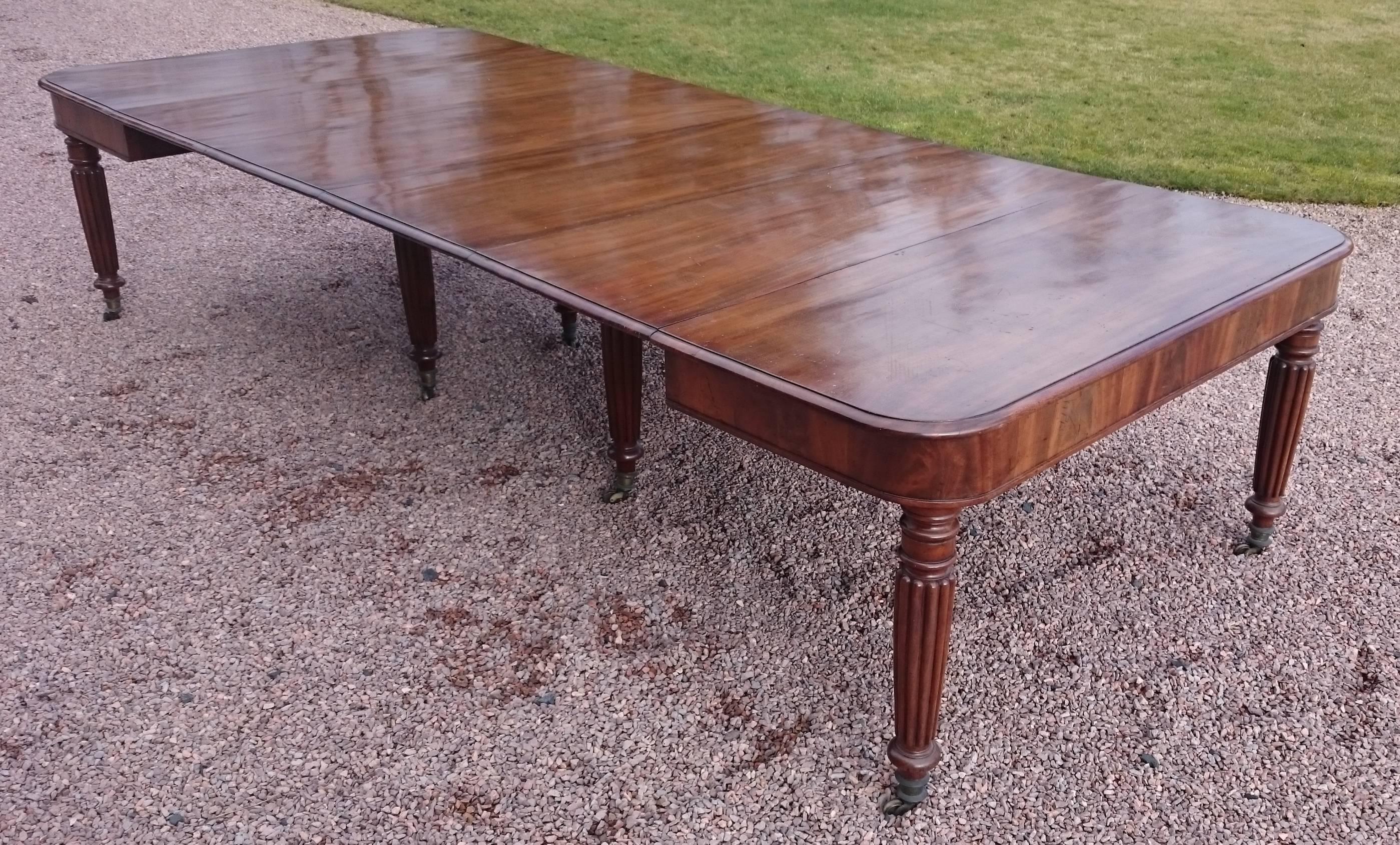 British 19th Century George iv Period Mahogany Antique Dining Table