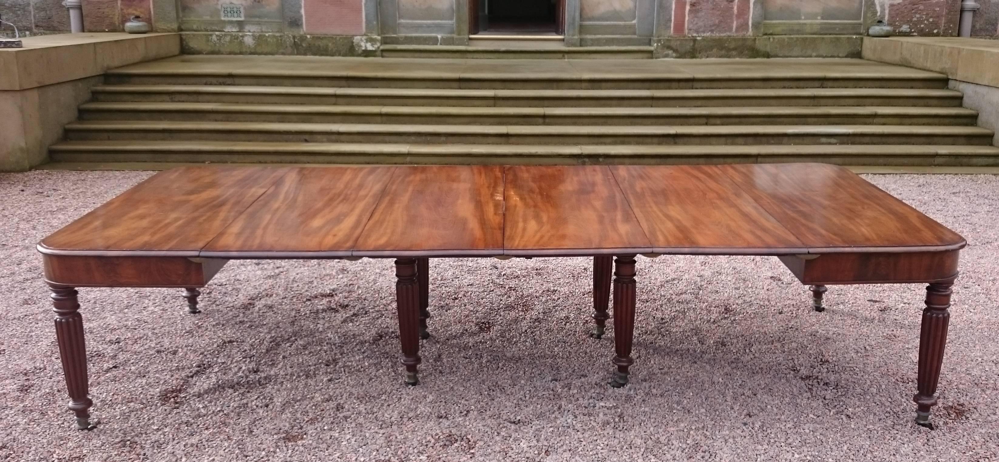 19th Century George iv Period Mahogany Antique Dining Table 1