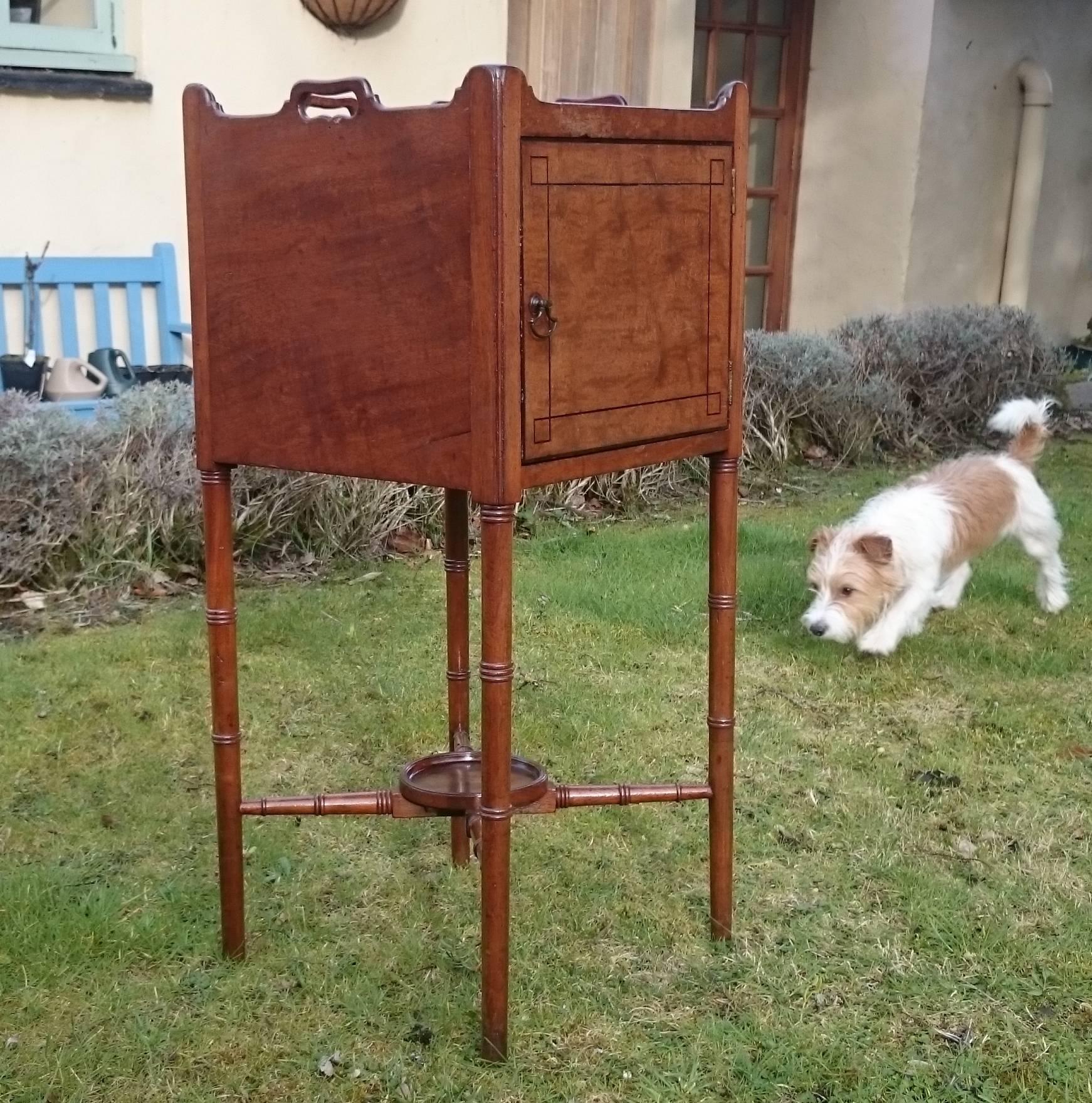 18th Century George III Period Mahogany Bedside Cupboard In Excellent Condition In Gloucestershire, GB