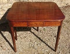 George III Period Antique Mahogany Folding Tea Table