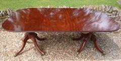 Early 19th Century Regency Mahogany Twin Pedestal Dining Table