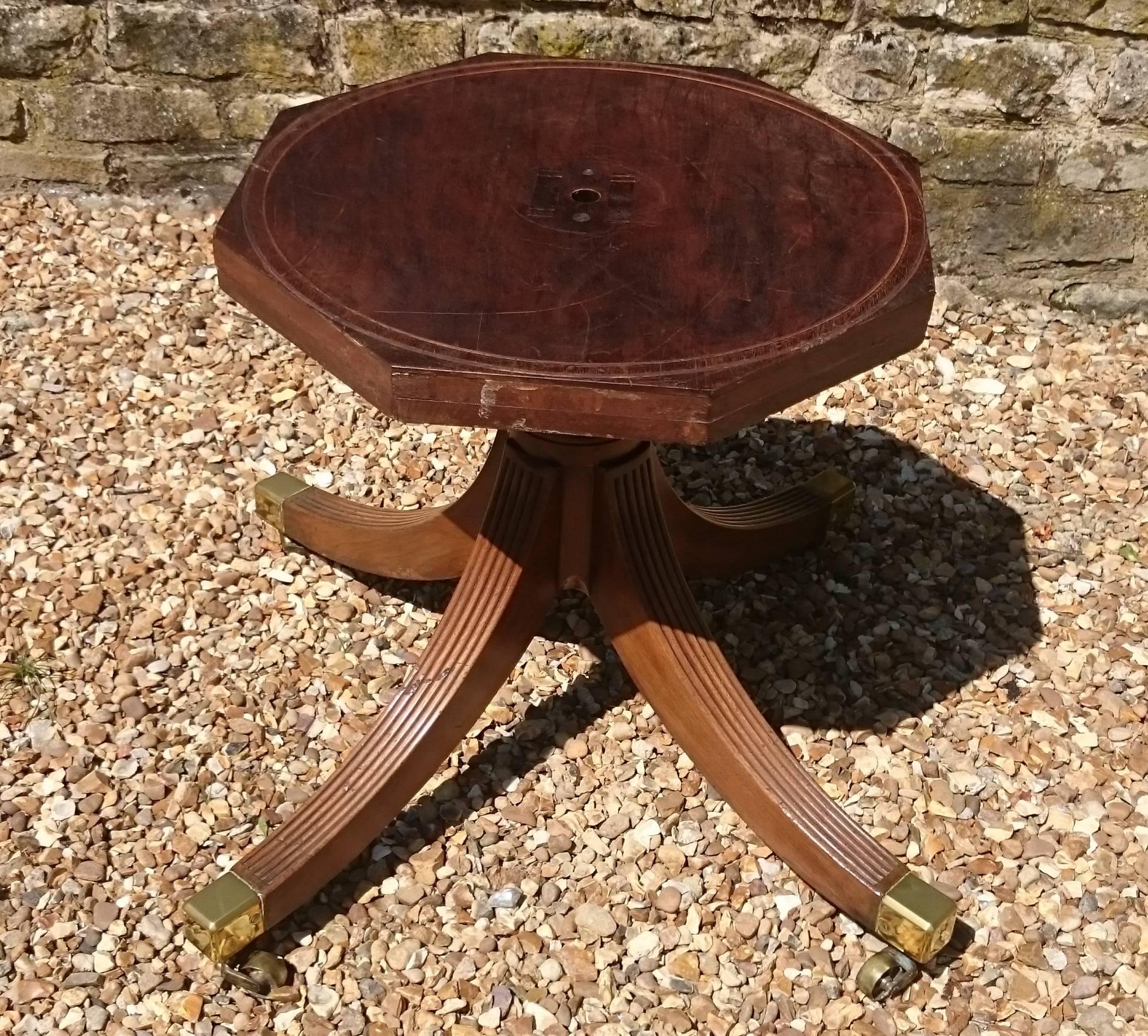 18th Century George III Period Mahogany 'Drum' Library Table 1