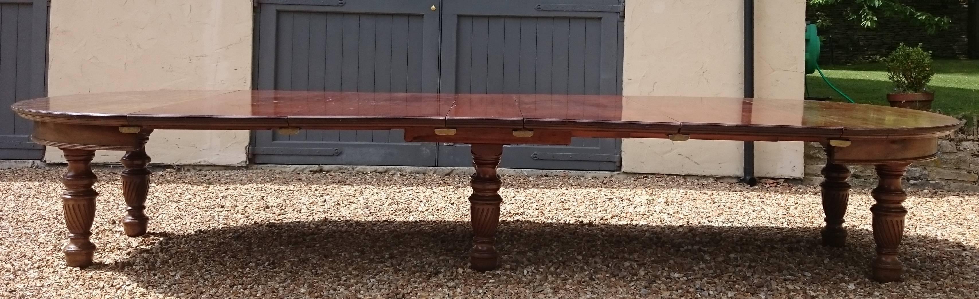 large antique dining table
