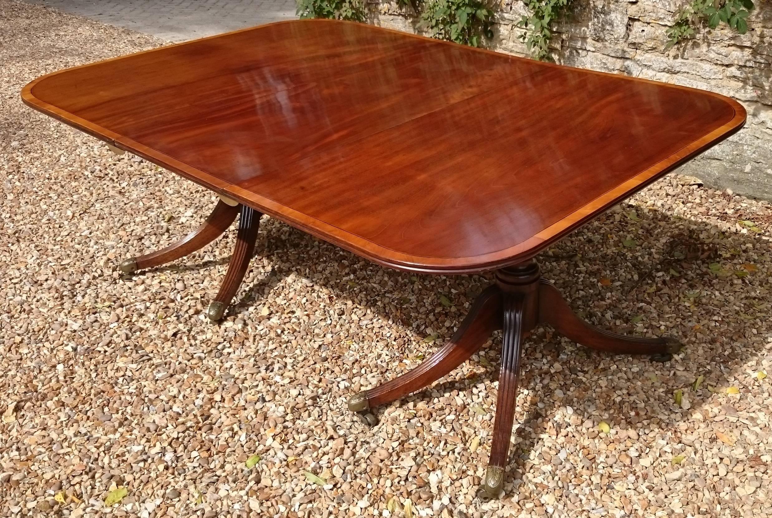 Great Britain (UK) Top Quality George III 18th Century Mahogany Twin Pedestal Antique Dining Table