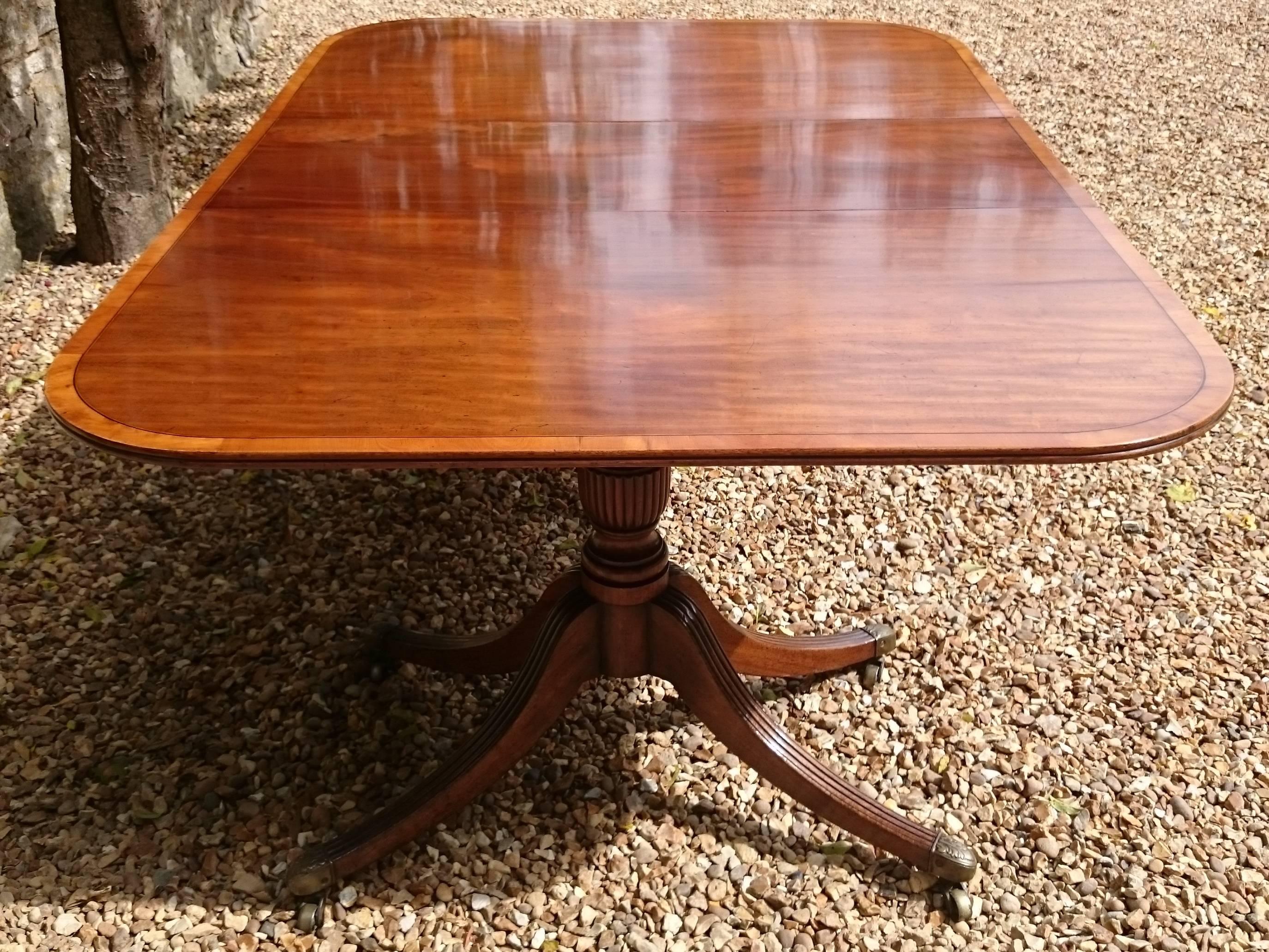 Top Quality George III 18th Century Mahogany Twin Pedestal Antique Dining Table In Excellent Condition In Gloucestershire, GB
