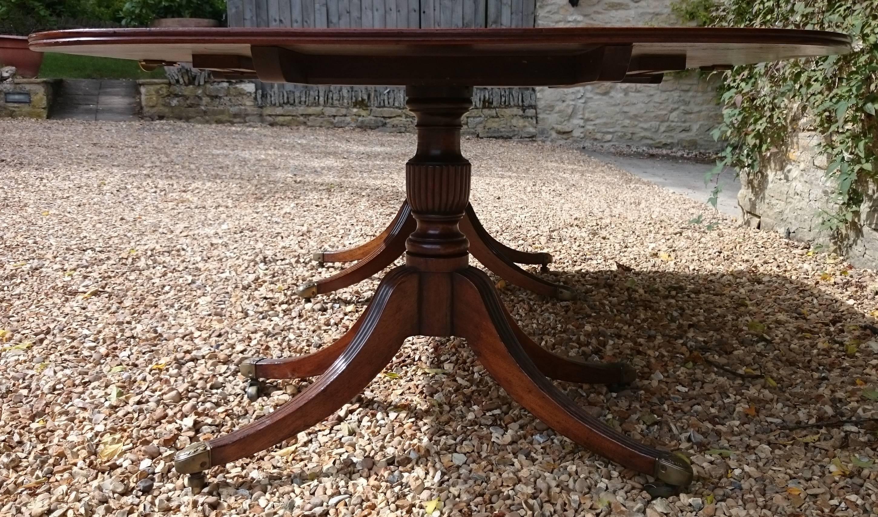 Top Quality George III 18th Century Mahogany Twin Pedestal Antique Dining Table 2