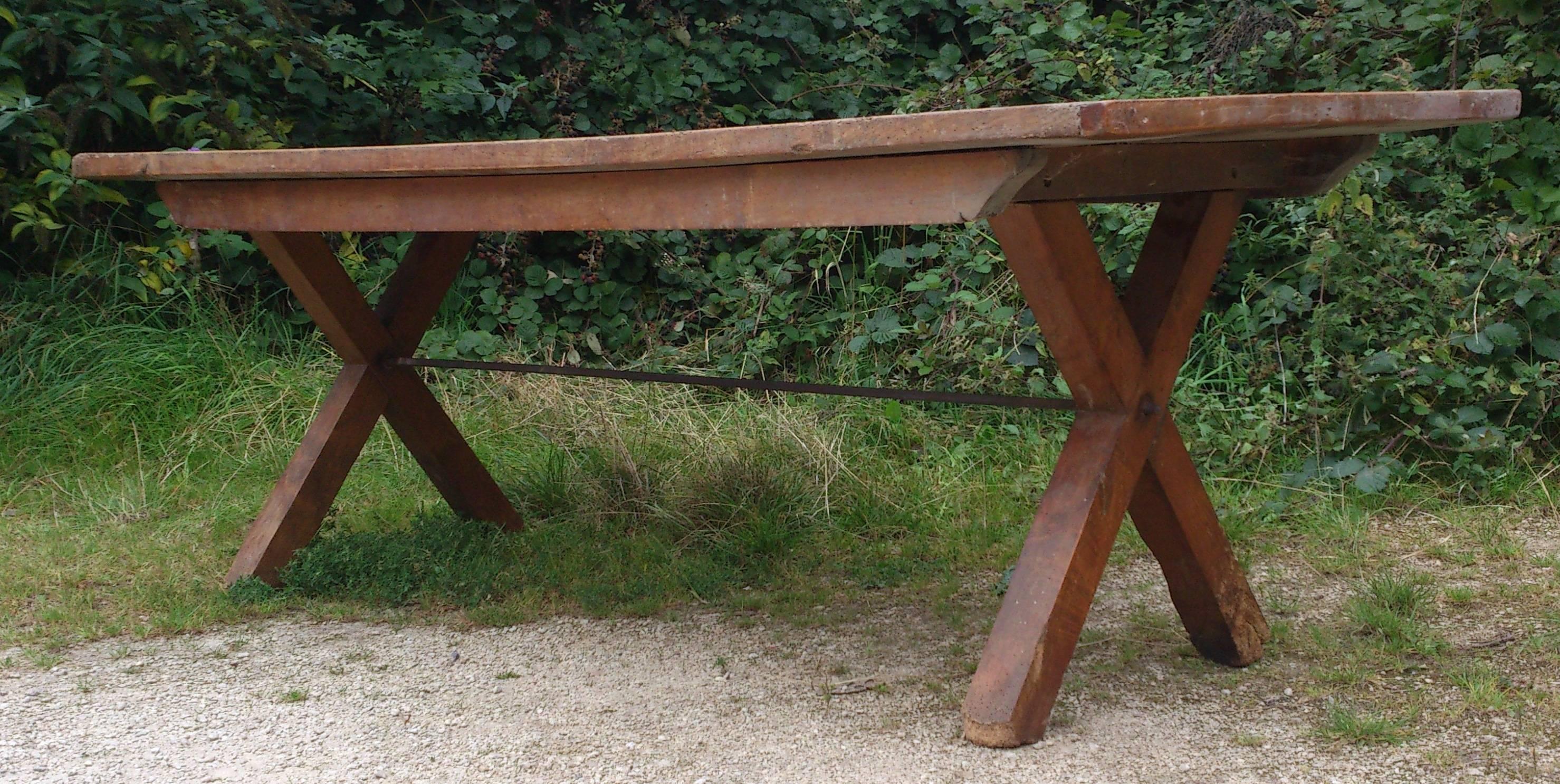18th Century Georgian Sycamore & Elm Antique Vernacular Refectory Dining Table For Sale 1