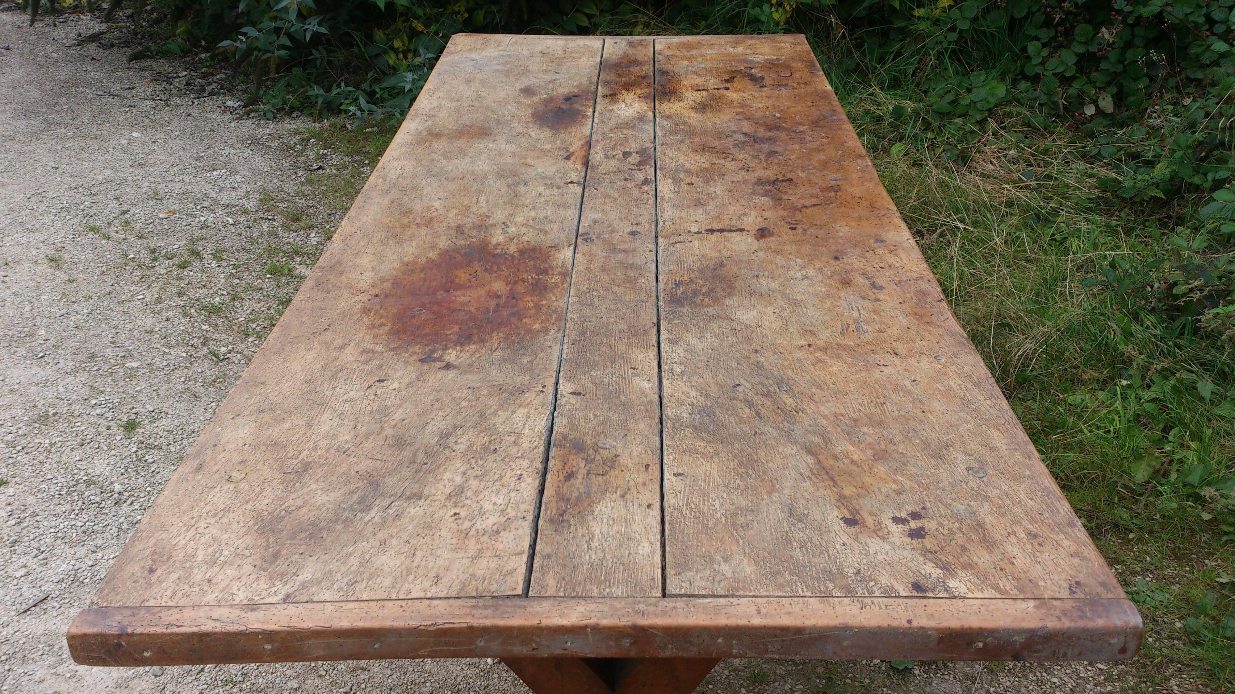 18th Century Georgian Sycamore & Elm Antique Vernacular Refectory Dining Table In Excellent Condition For Sale In Gloucestershire, GB