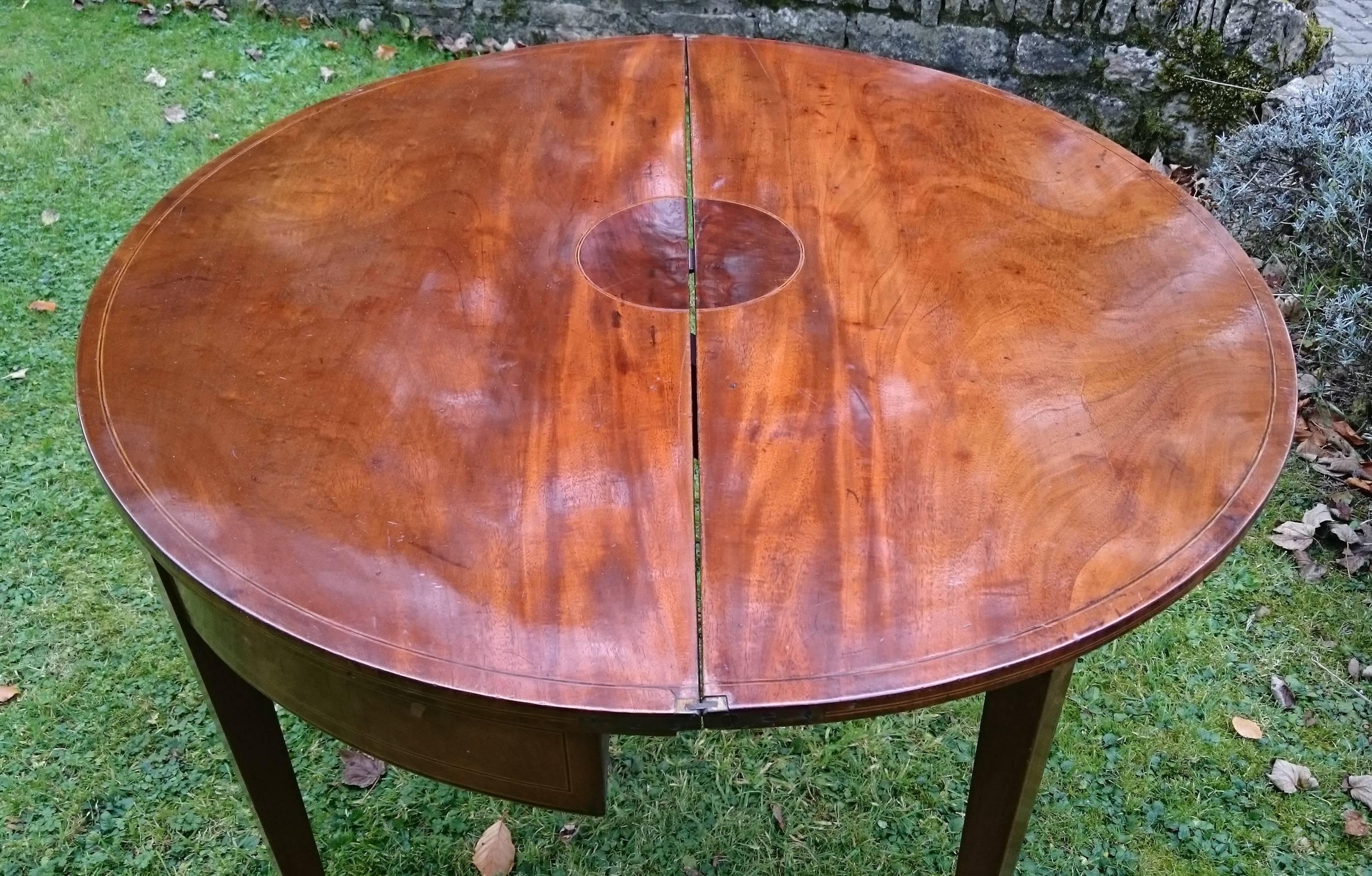 18th Century George III Period Mahogany Antique Folding Tea Table 3