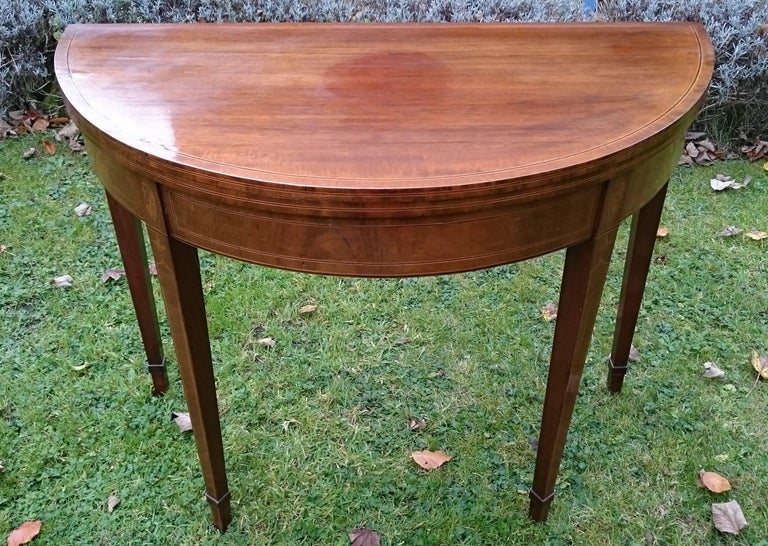 18th Century III Period Mahogany Antique Folding Tea Table at