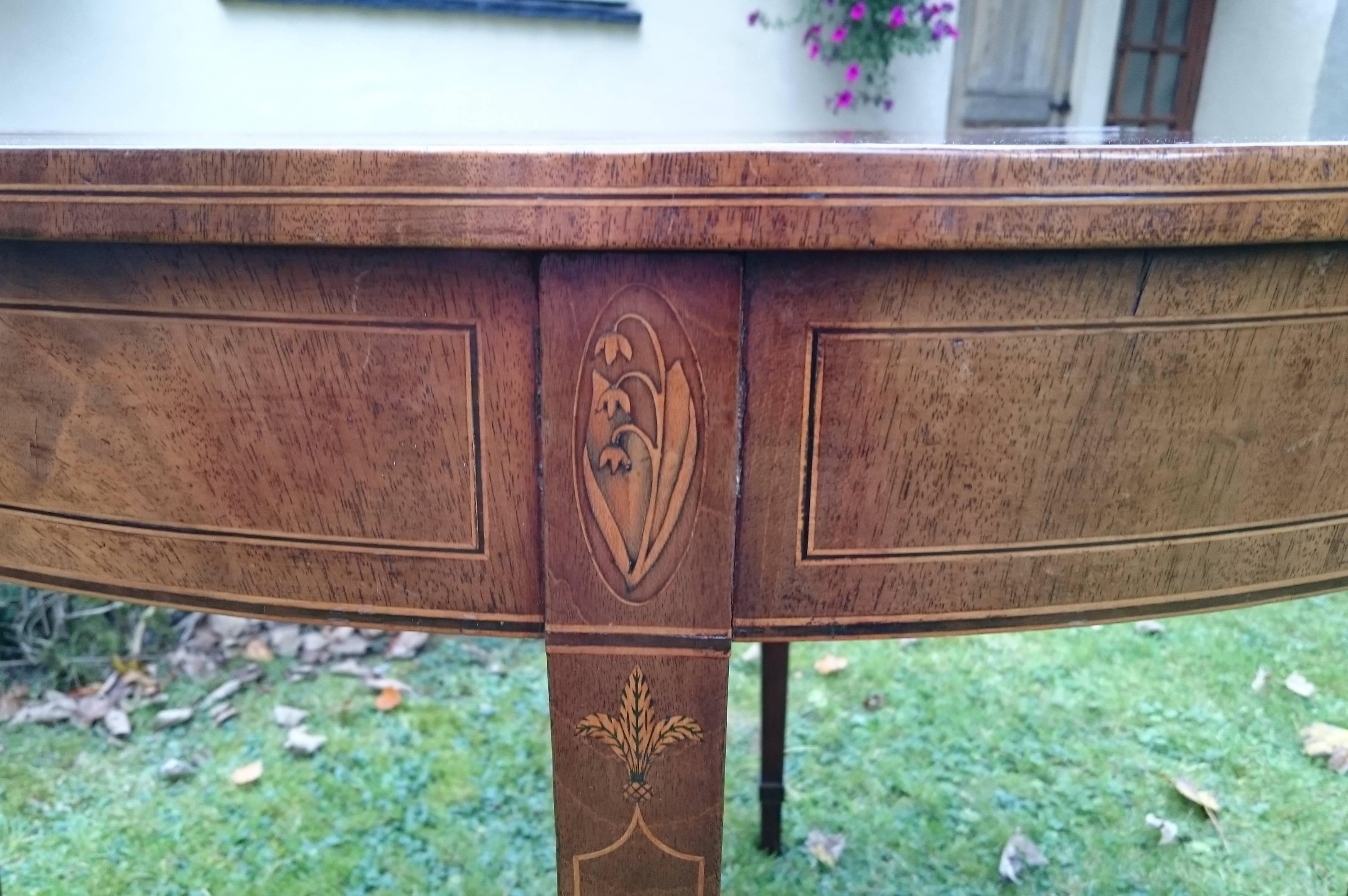 18th Century George III Period Mahogany Antique Folding Tea Table 1